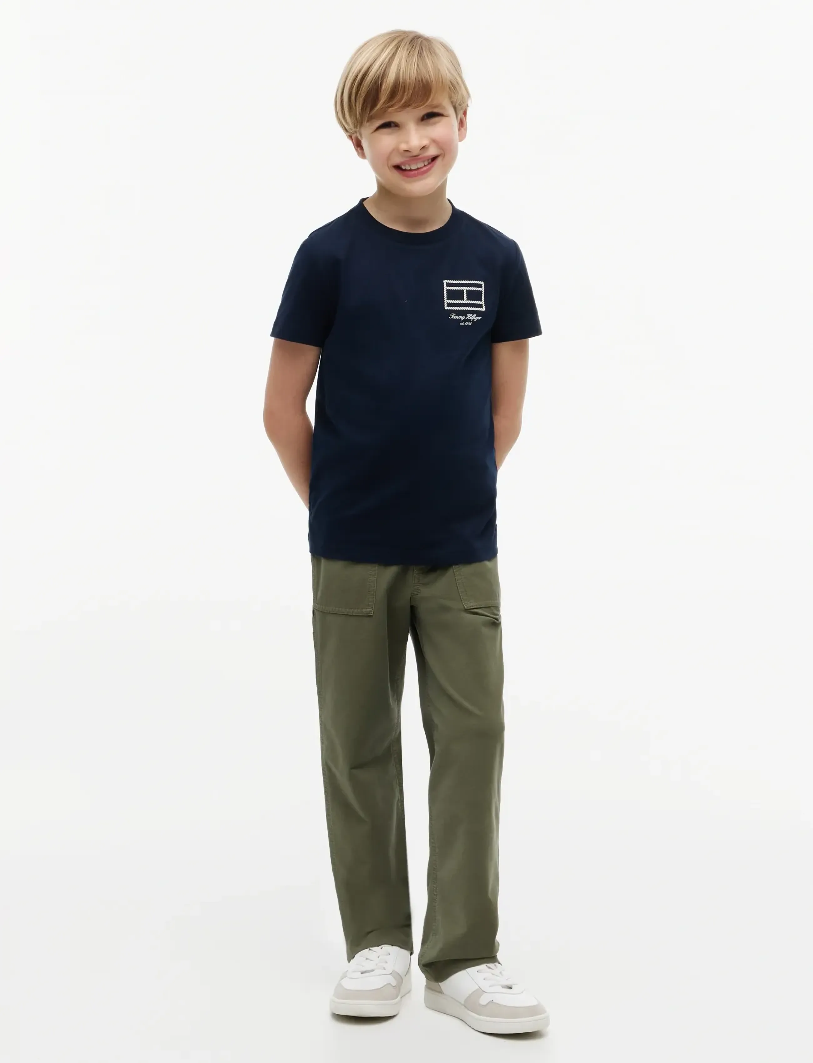 Tommy Hilfiger - OUTLINE FLAG GRAPHIC T-SHIRT SS - kurzärmelige - dark night navy - 4