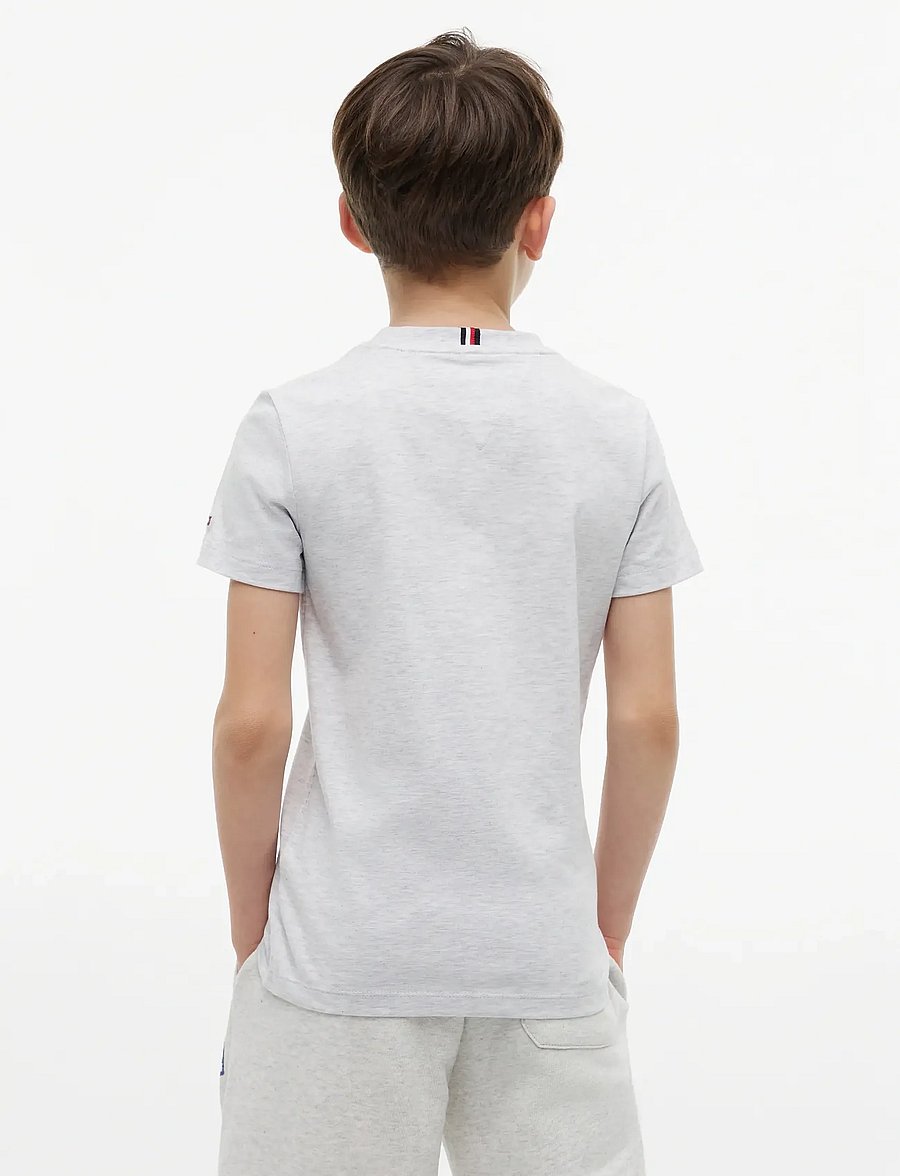 Tommy Hilfiger - OUTLINE FLAG GRAPHIC T-SHIRT SS - kurzärmelige - light grey heather - 2