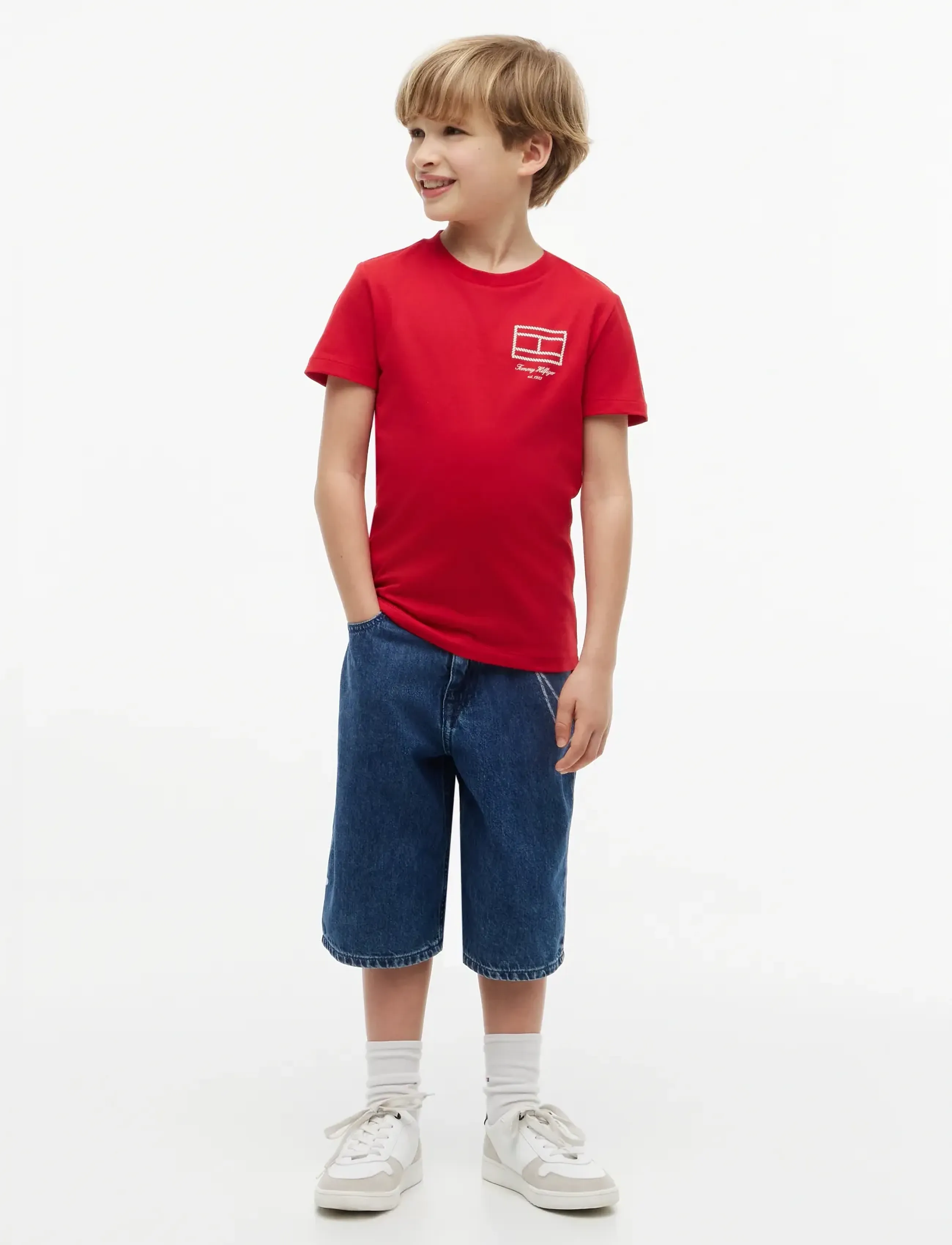 Tommy Hilfiger - OUTLINE FLAG GRAPHIC T-SHIRT SS - kortærmede t-shirts - primary red - 3