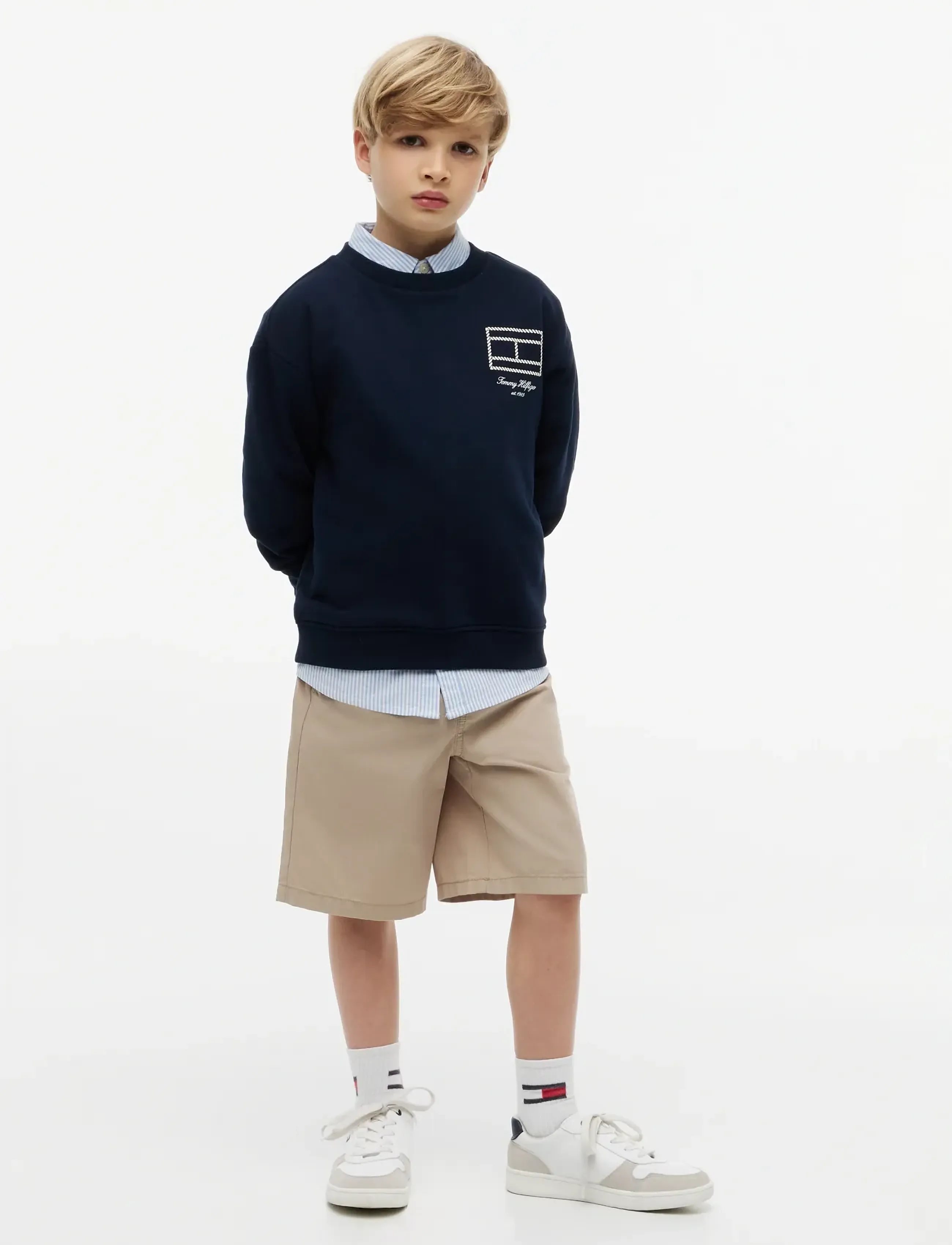 Tommy Hilfiger - OUTLINE FLAG GRAPHIC SWEATSHIRT - sweatshirts - dark night navy - 4