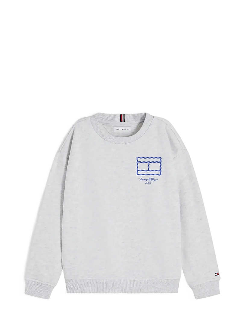 Tommy Hilfiger - OUTLINE FLAG GRAPHIC SWEATSHIRT - sweatshirts - light grey heather - 1
