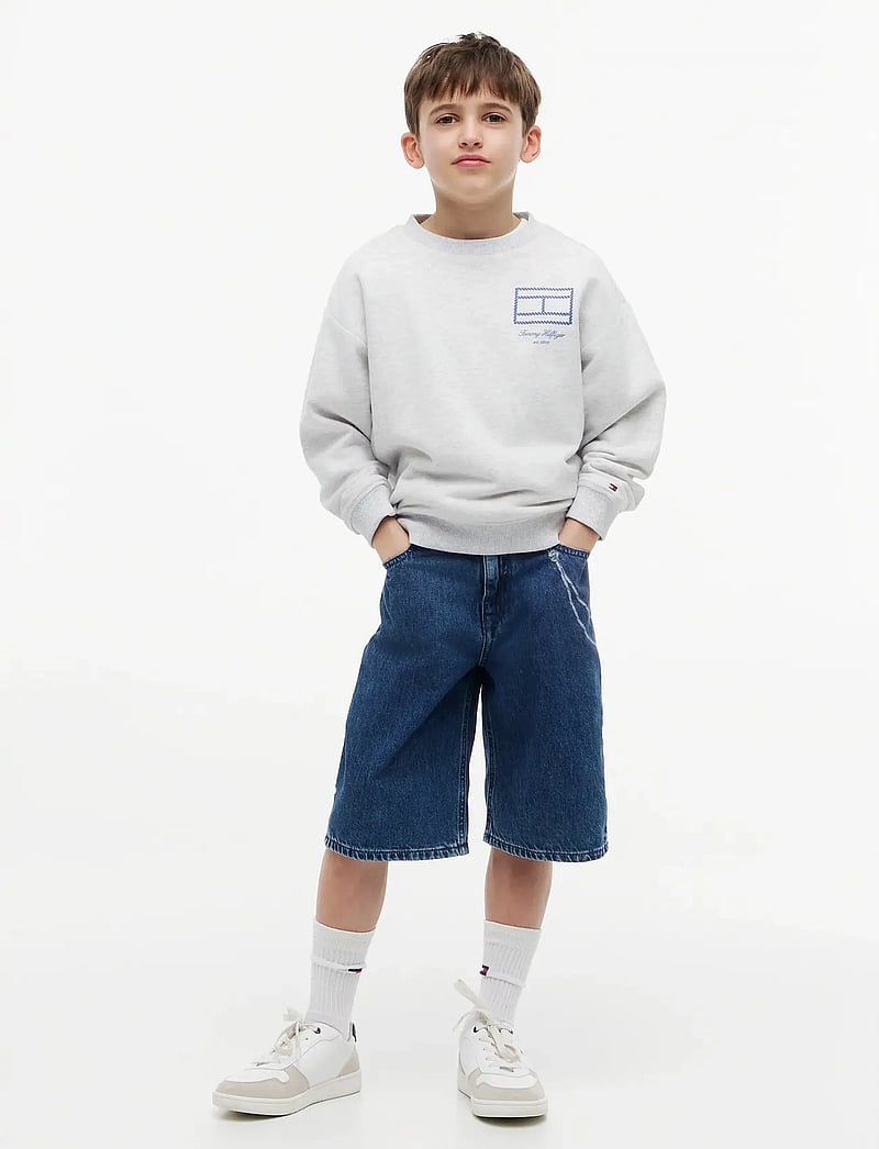Tommy Hilfiger - OUTLINE FLAG GRAPHIC SWEATSHIRT - sweatshirts - light grey heather - 3