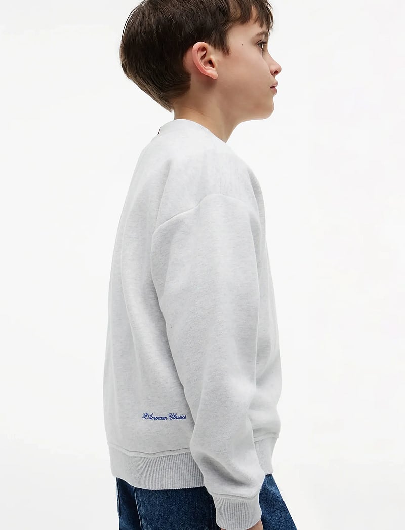 Tommy Hilfiger - OUTLINE FLAG GRAPHIC SWEATSHIRT - sweatshirts - light grey heather - 4