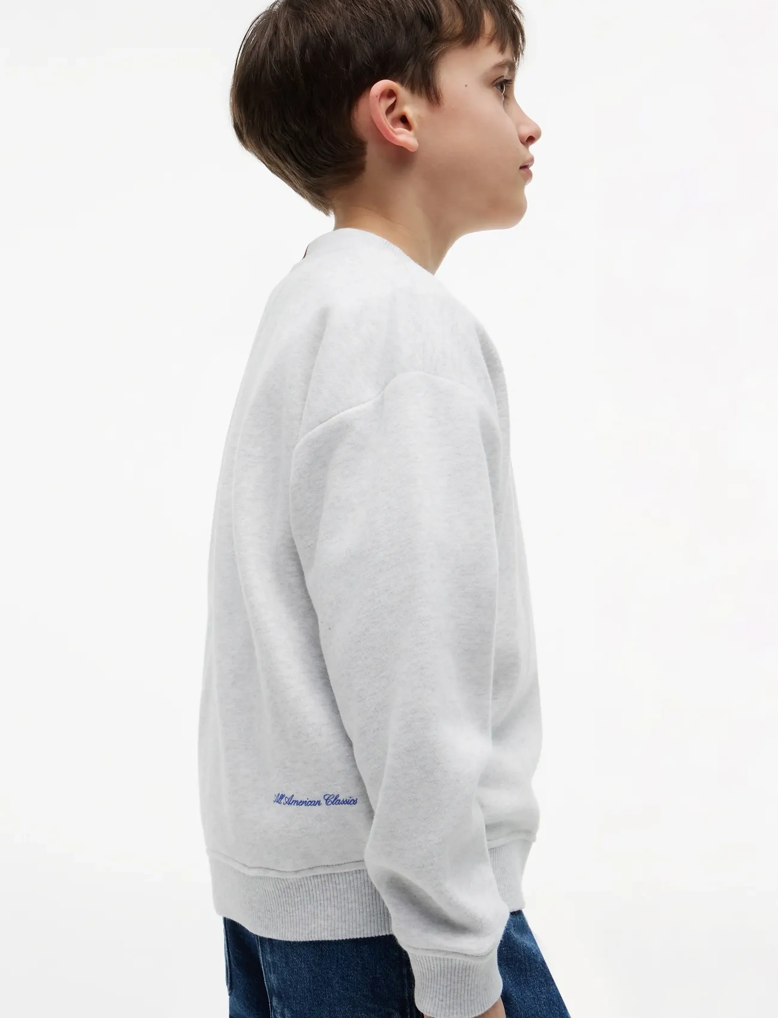 Tommy Hilfiger - OUTLINE FLAG GRAPHIC SWEATSHIRT - sweatshirts - light grey heather - 4