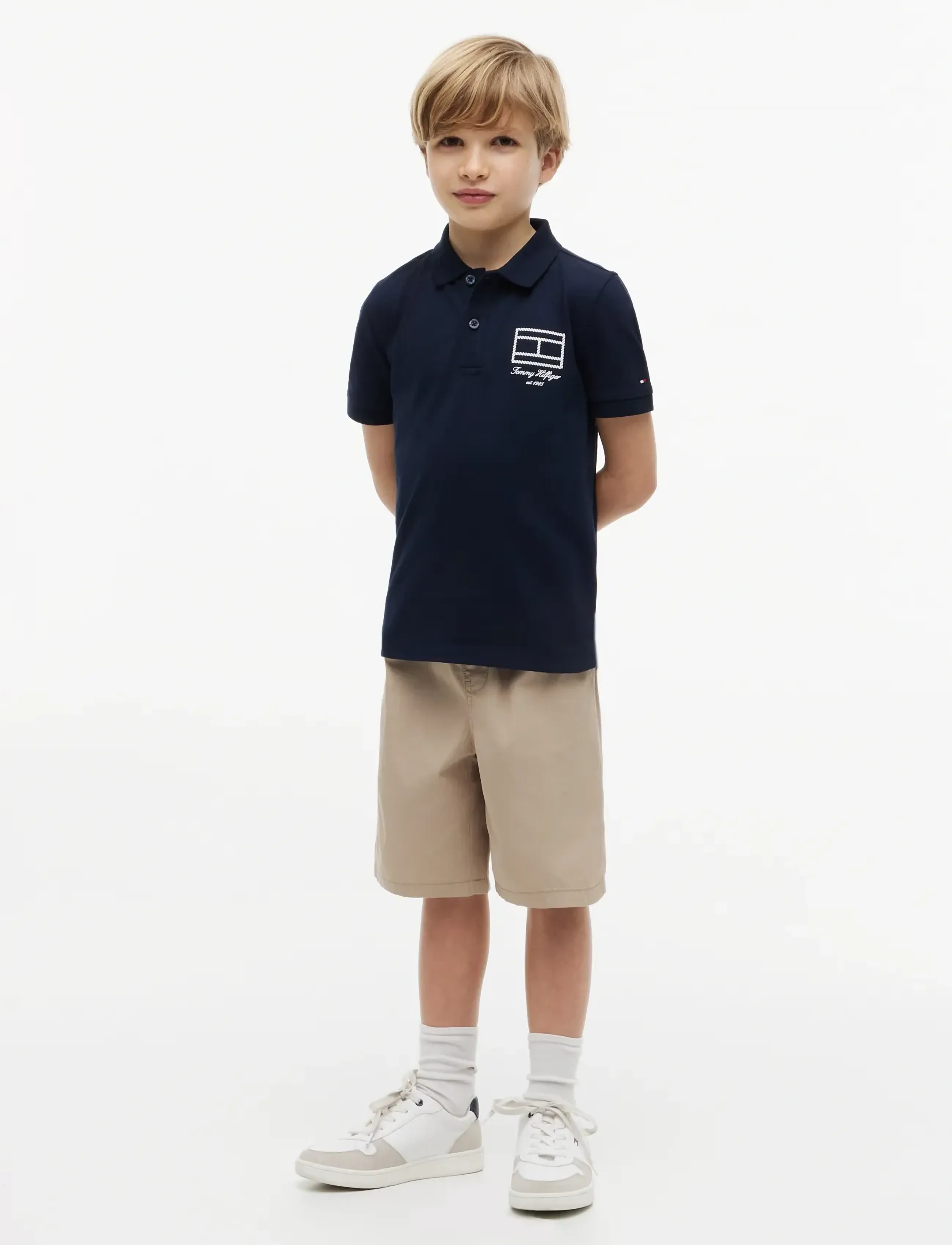 Tommy Hilfiger - FLAG OUTLINE POLO SS - kortærmede poloer - dark night navy - 4