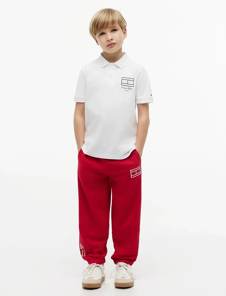 Tommy Hilfiger - FLAG OUTLINE POLO SS - kortærmede poloer - white - 3