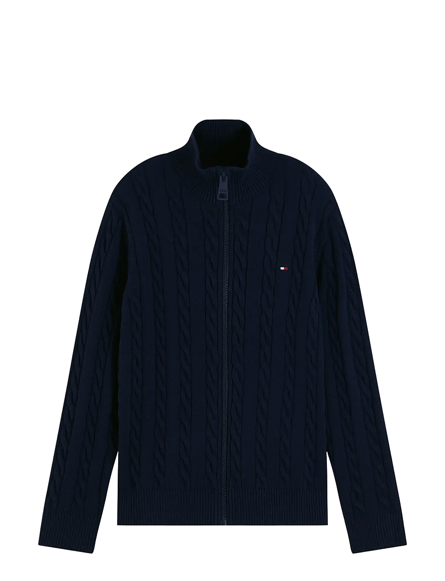 Tommy Hilfiger - COTTON CABLE FULL ZIP - kardiganid - dark blue - 1