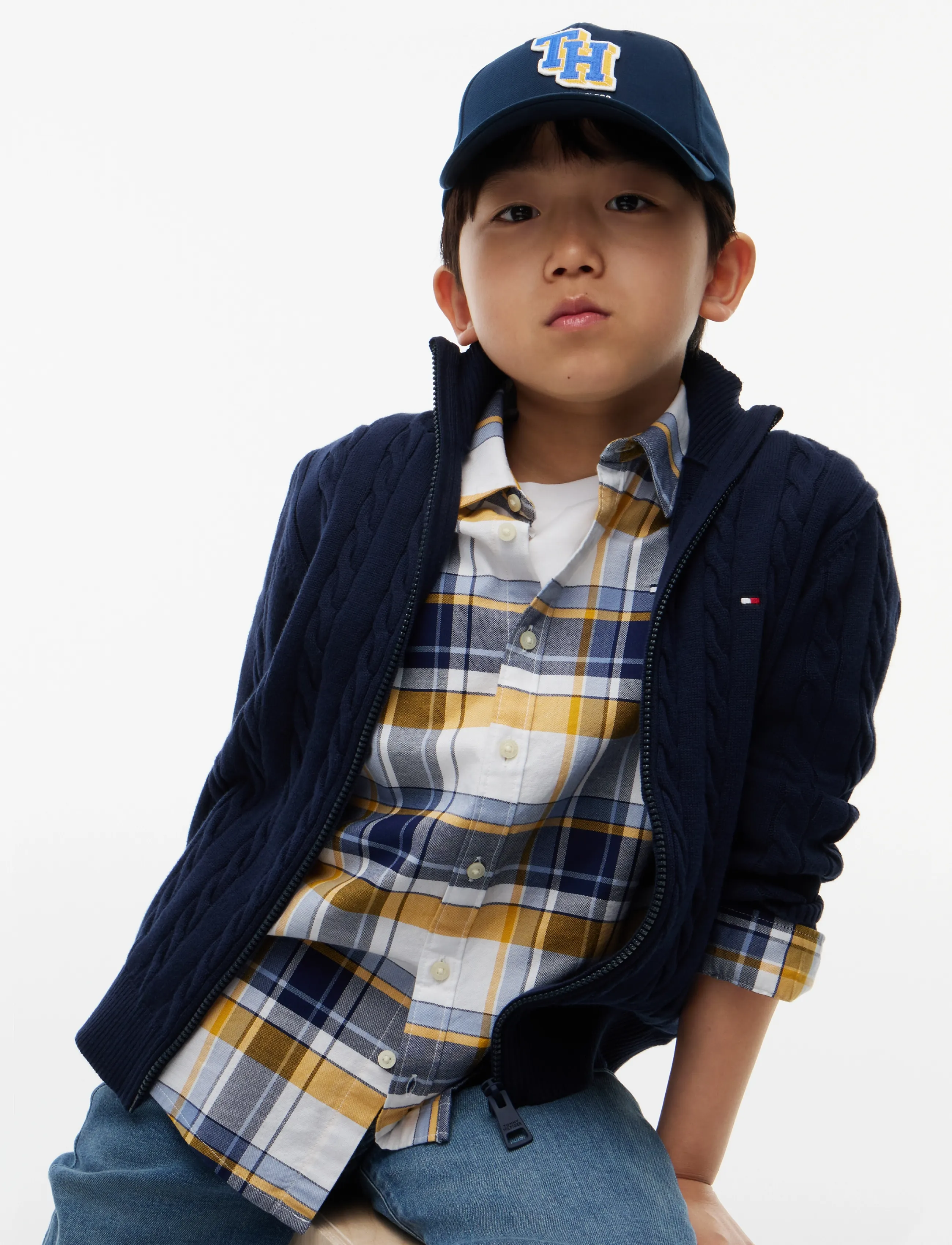 Tommy Hilfiger - COTTON CABLE FULL ZIP - kardiganid - dark blue - 3