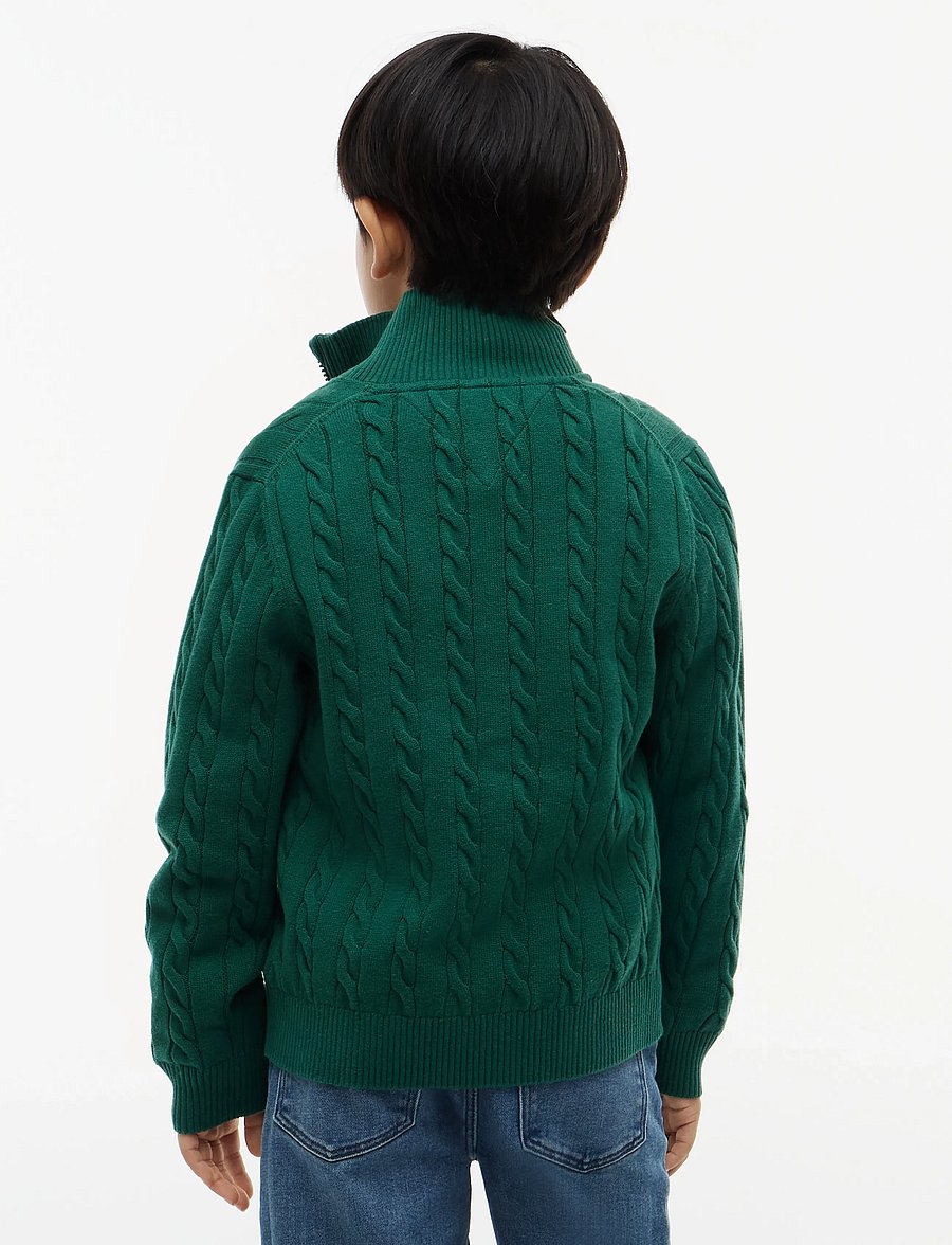 Tommy Hilfiger - COTTON CABLE FULL ZIP - cardigans - rural green - 2
