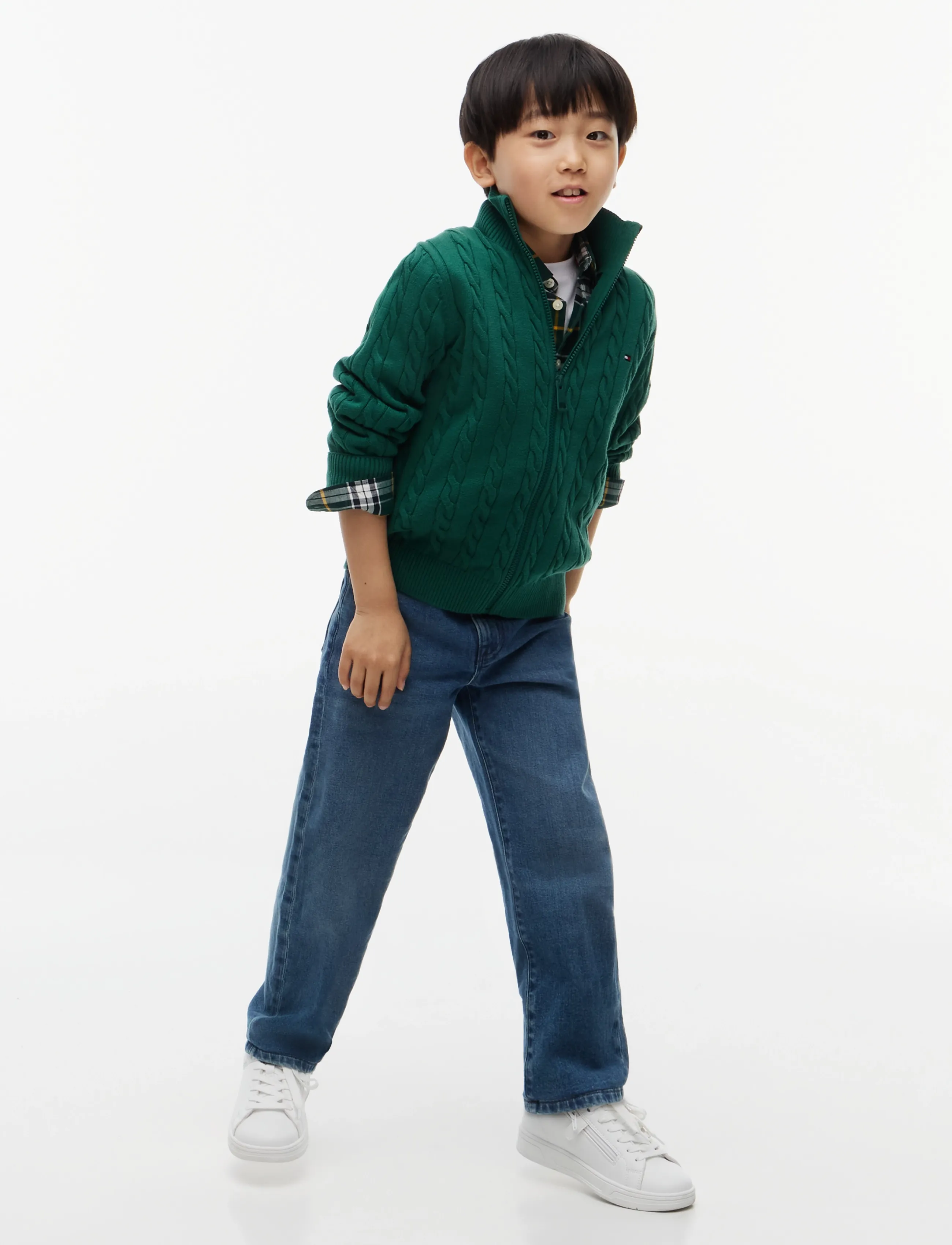 Tommy Hilfiger - COTTON CABLE FULL ZIP - cardigans - rural green - 4