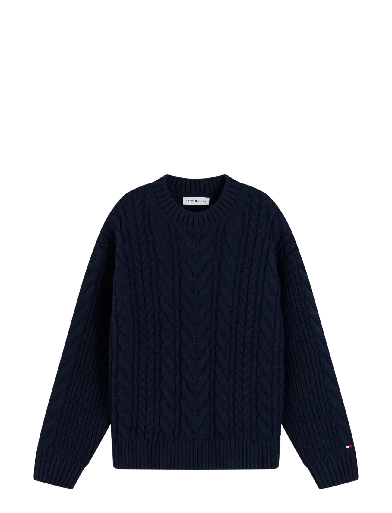 Tommy Hilfiger - HEAVY COTTON CABLE SWEATER - jumpers - dark blue - 1
