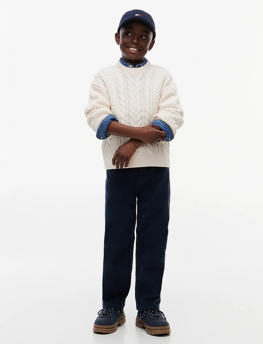 Tommy Hilfiger - HEAVY COTTON CABLE SWEATER - džemprid - ivory petal - 4