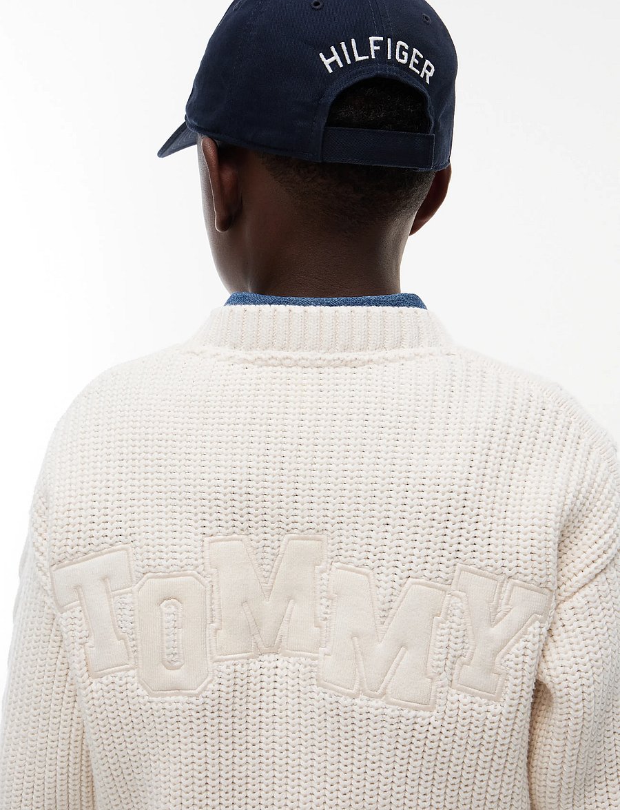 Tommy Hilfiger - HEAVY COTTON CABLE SWEATER - džemprid - ivory petal - 5