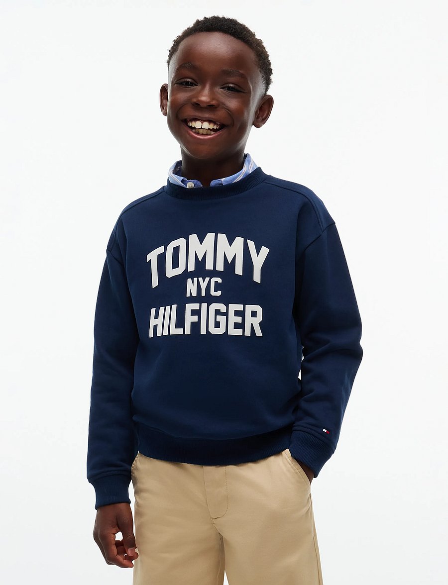 Tommy Hilfiger - BRAND LOVE CREW - sweatshirts - dark blue - 0