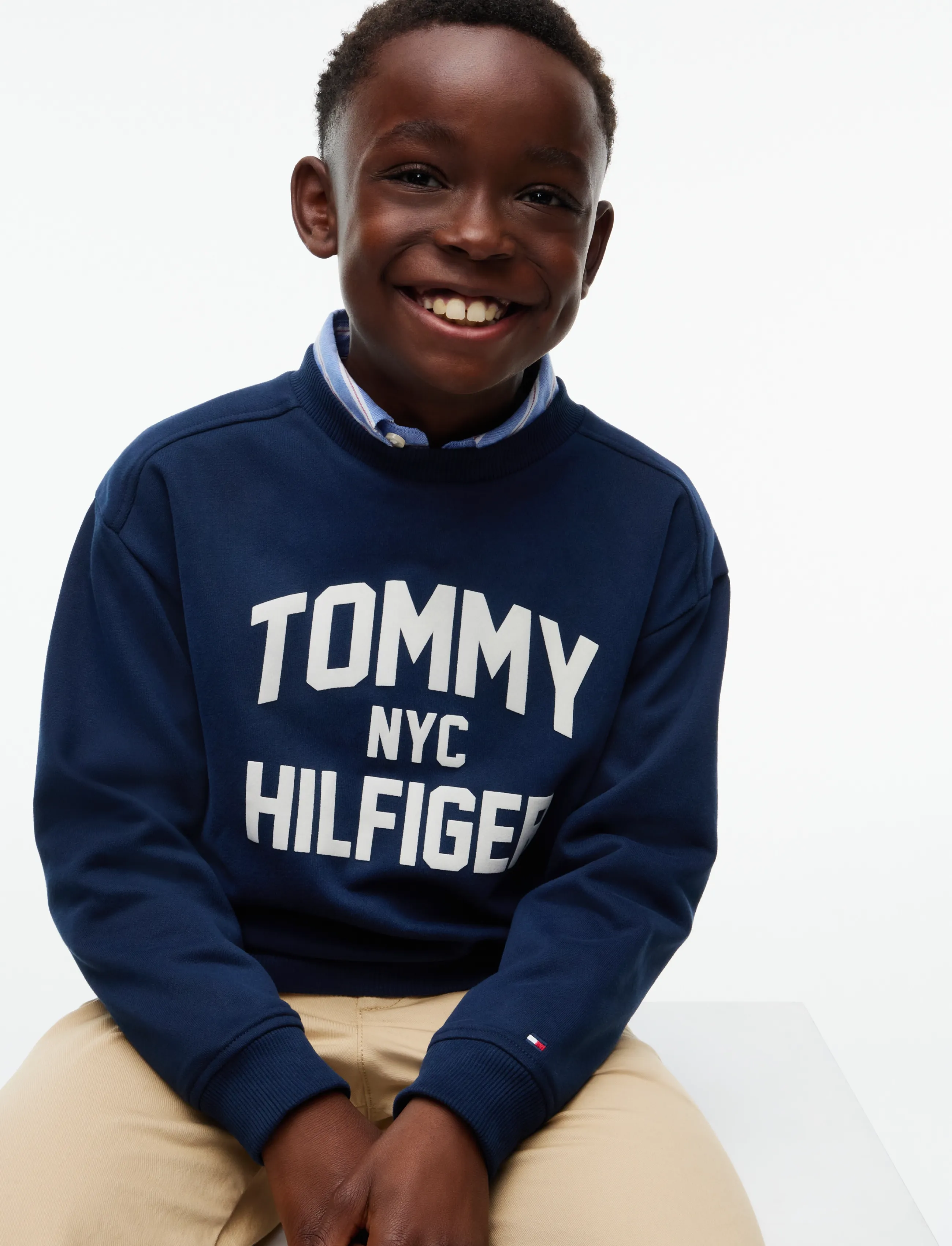 Tommy Hilfiger - BRAND LOVE CREW - sweatshirts - dark blue - 3