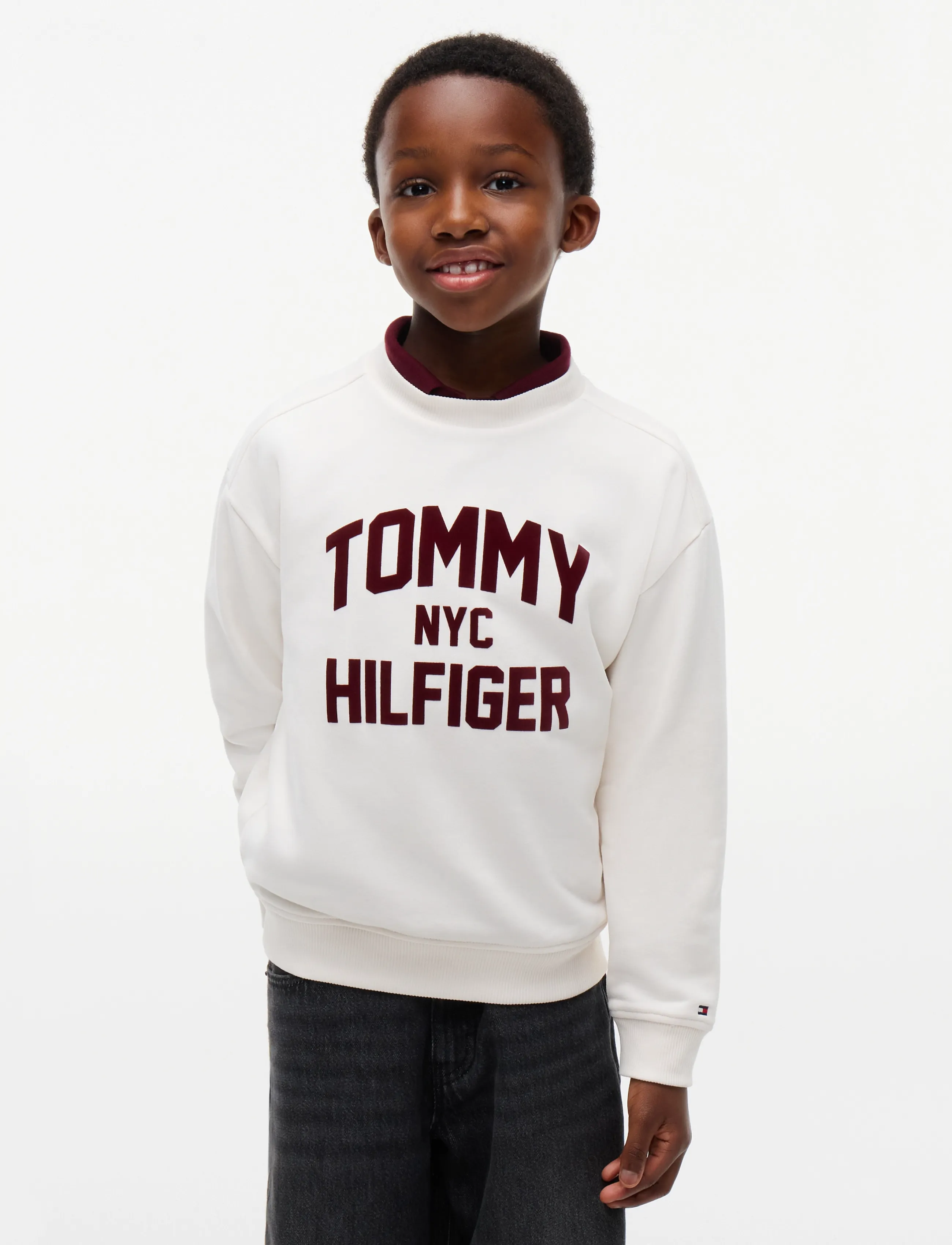 Tommy Hilfiger BRAND LOVE CREW - Tommy Hilfiger - OFF WHITE / cream