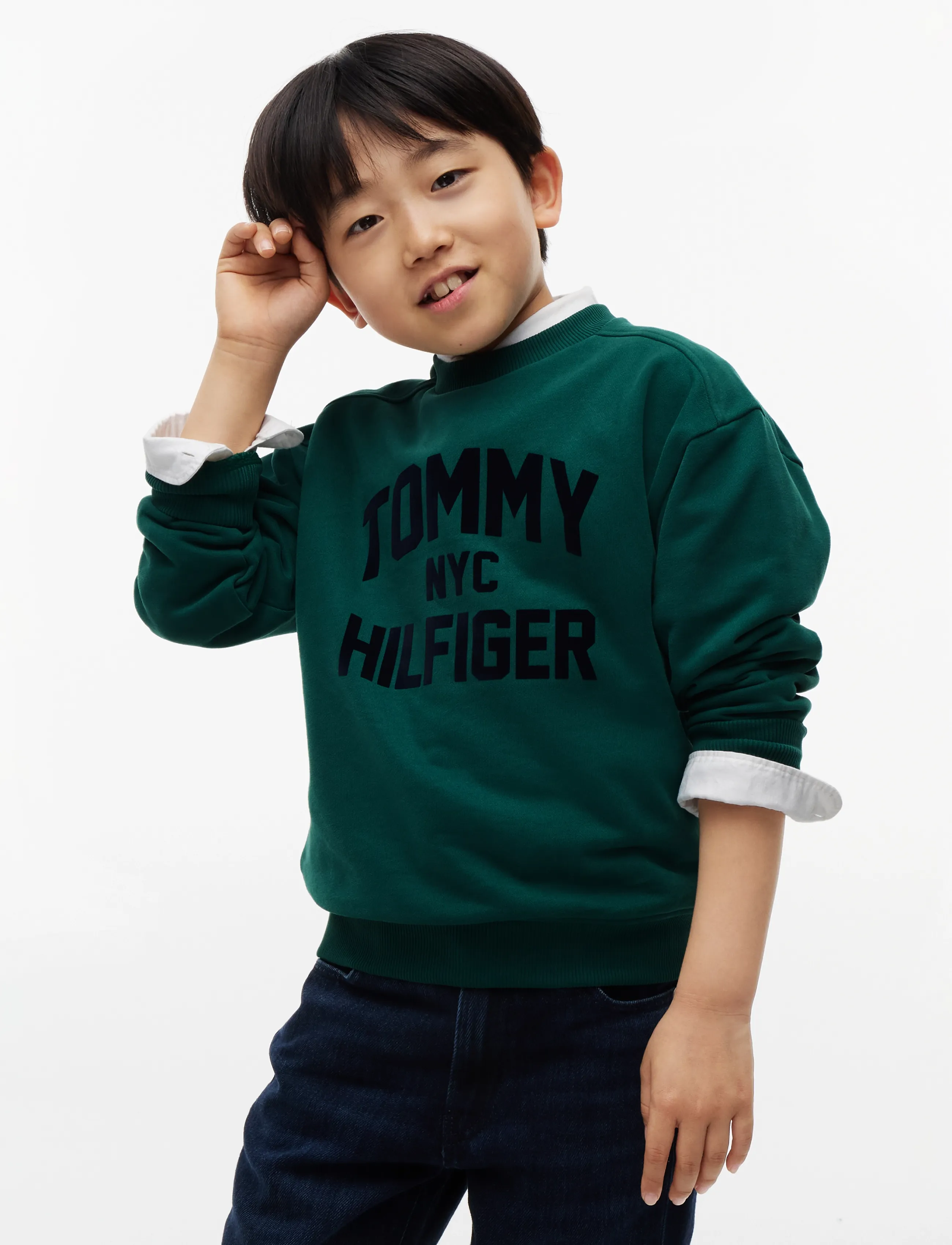 Tommy Hilfiger BRAND LOVE CREW - Sweatshirts & Hættetrøjer - RURAL GREEN / green