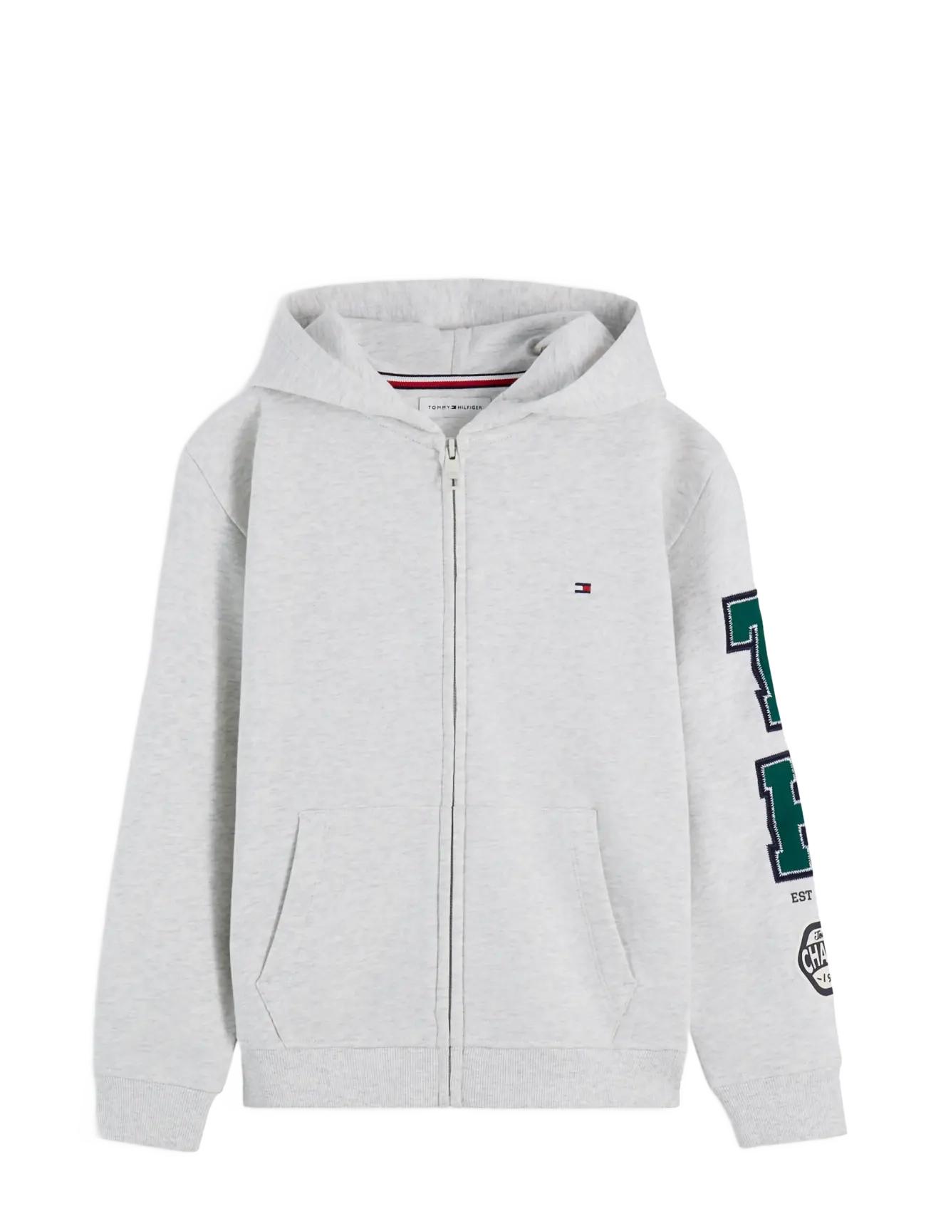 Tommy Hilfiger BRAND LOVE FZ HOODIE - Tagasi kooli - GREY HEATHER / grey