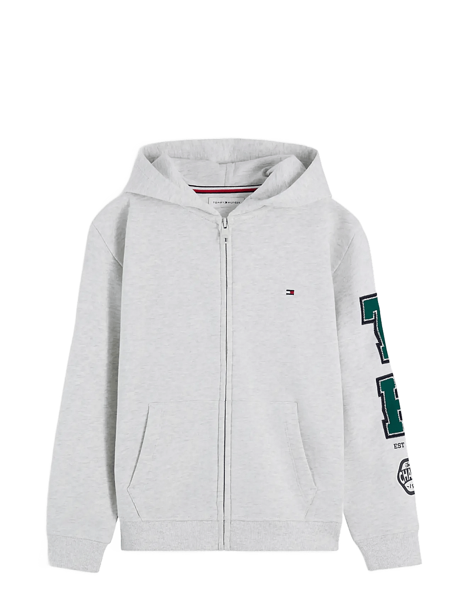 Tommy Hilfiger - BRAND LOVE FZ HOODIE - dressipluusid - grey heather - 1