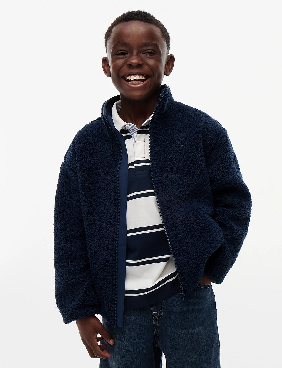 Tommy Hilfiger - FLAG FULL ZIP SWEATSHIRT - fleecejacken - dark blue - 0