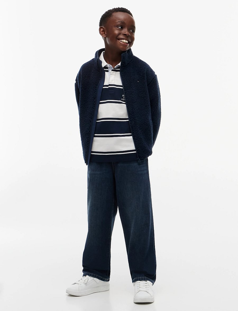 Tommy Hilfiger - FLAG FULL ZIP SWEATSHIRT - fleecejacken - dark blue - 4