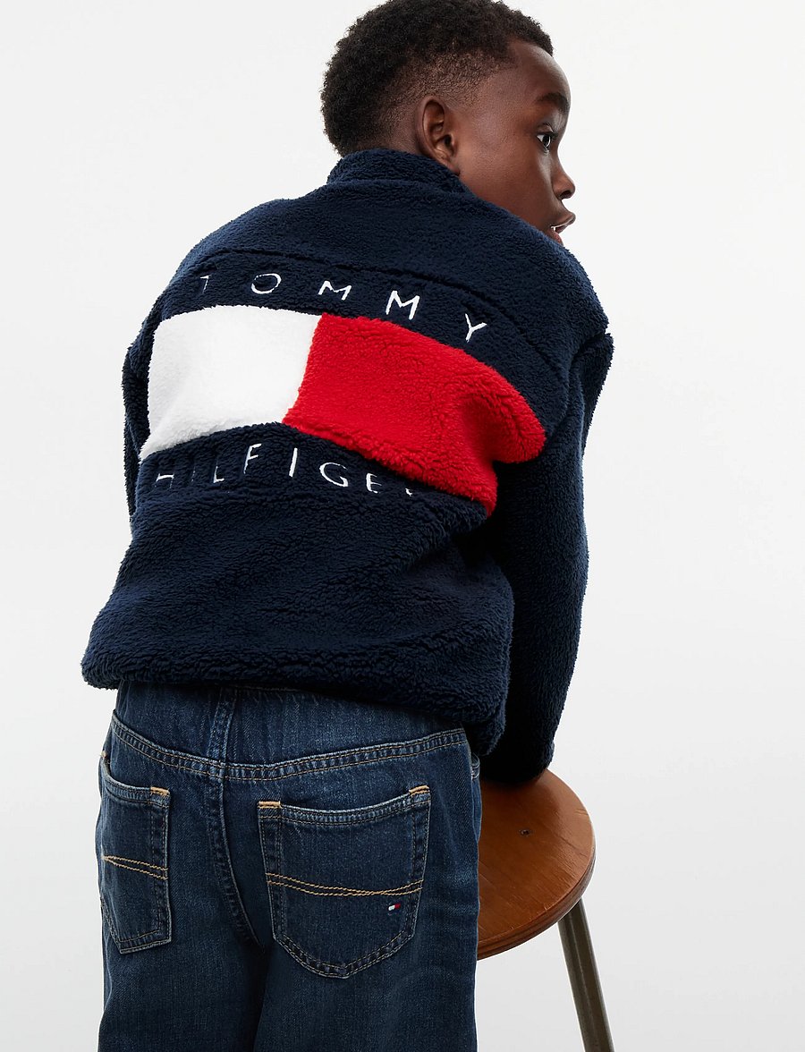 Tommy Hilfiger - FLAG FULL ZIP SWEATSHIRT - fleecejacken - dark blue - 5