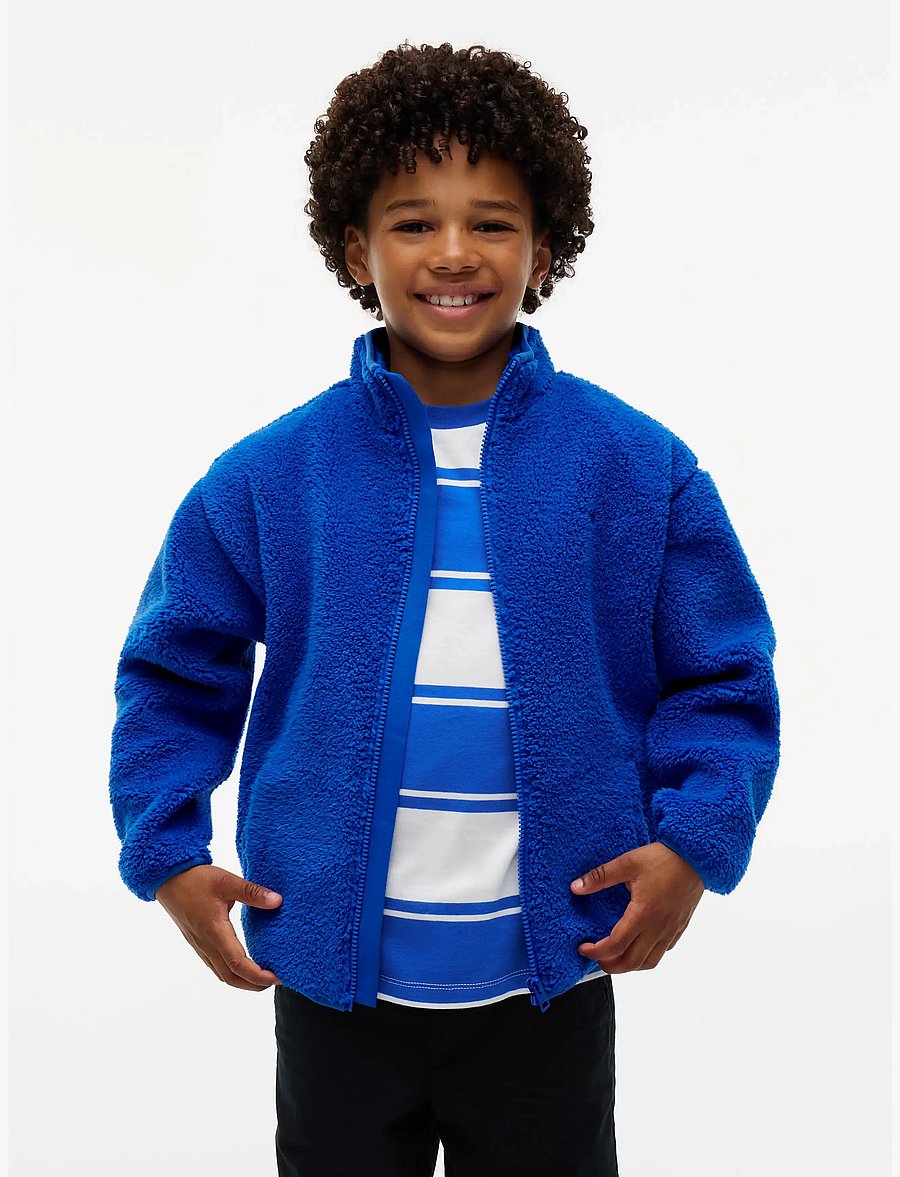 Tommy Hilfiger - FLAG FULL ZIP SWEATSHIRT - fleecejacken - vibrant blue - 0