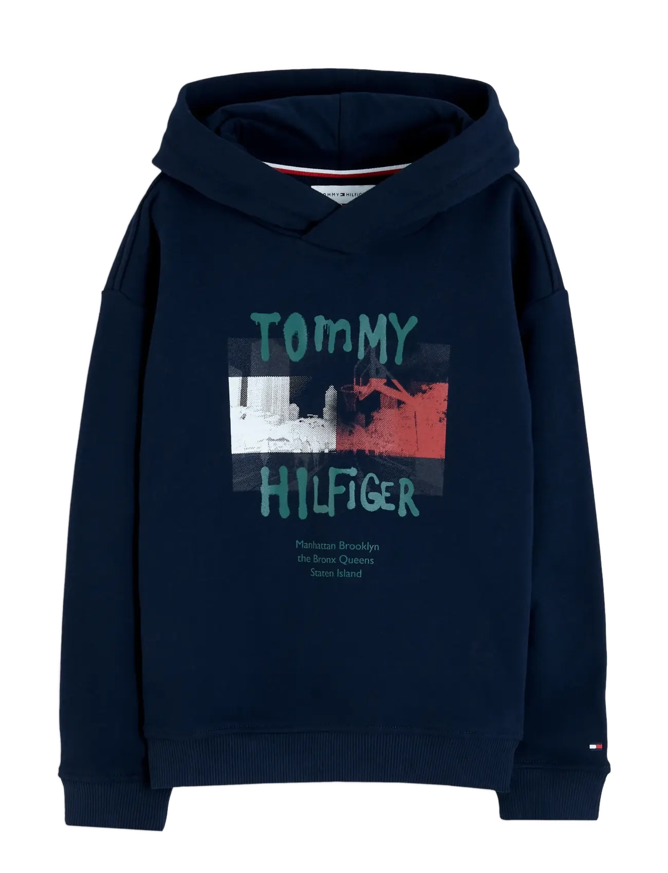 Tommy Hilfiger - FLAG GRAFITTI HOODIE - dark blue - 1