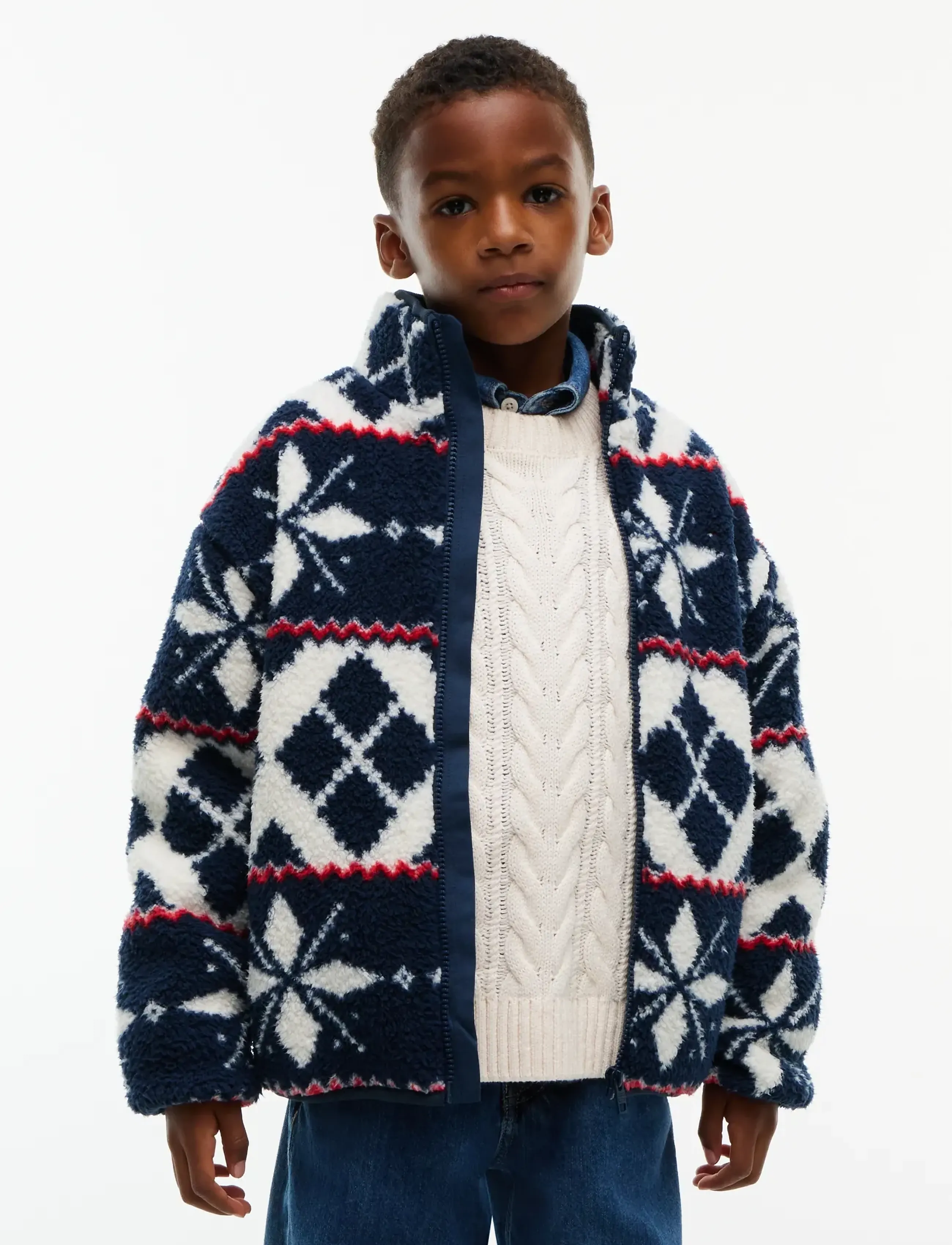Tommy Hilfiger - FESTIVE POLAR JACKET - off white - 0