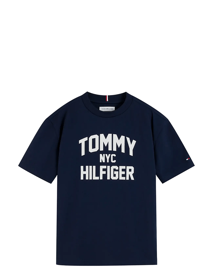 Tommy Hilfiger - BRAND LOVE SS - lyhythihaiset t-paidat - dark blue - 1