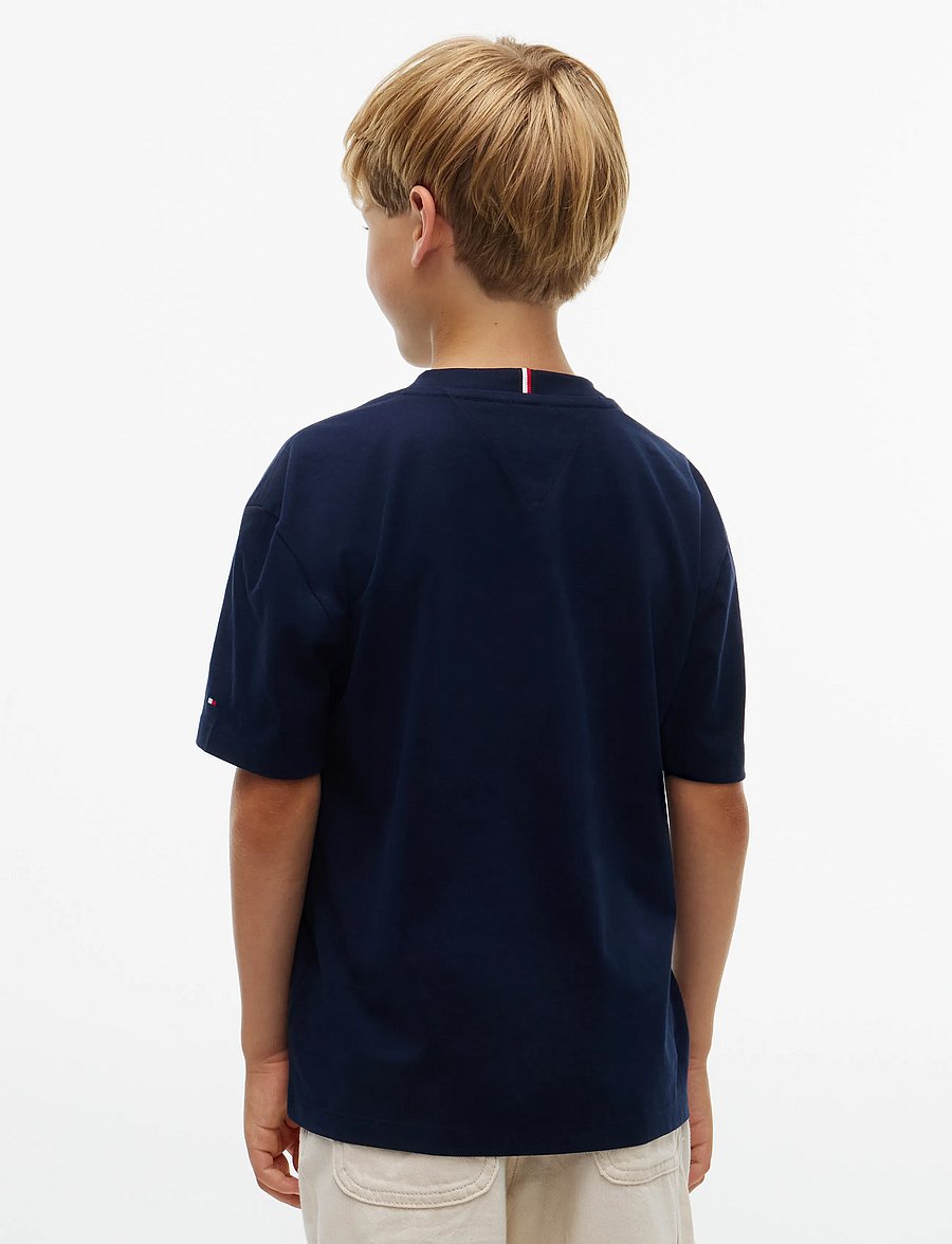 Tommy Hilfiger - BRAND LOVE SS - lyhythihaiset t-paidat - dark blue - 2