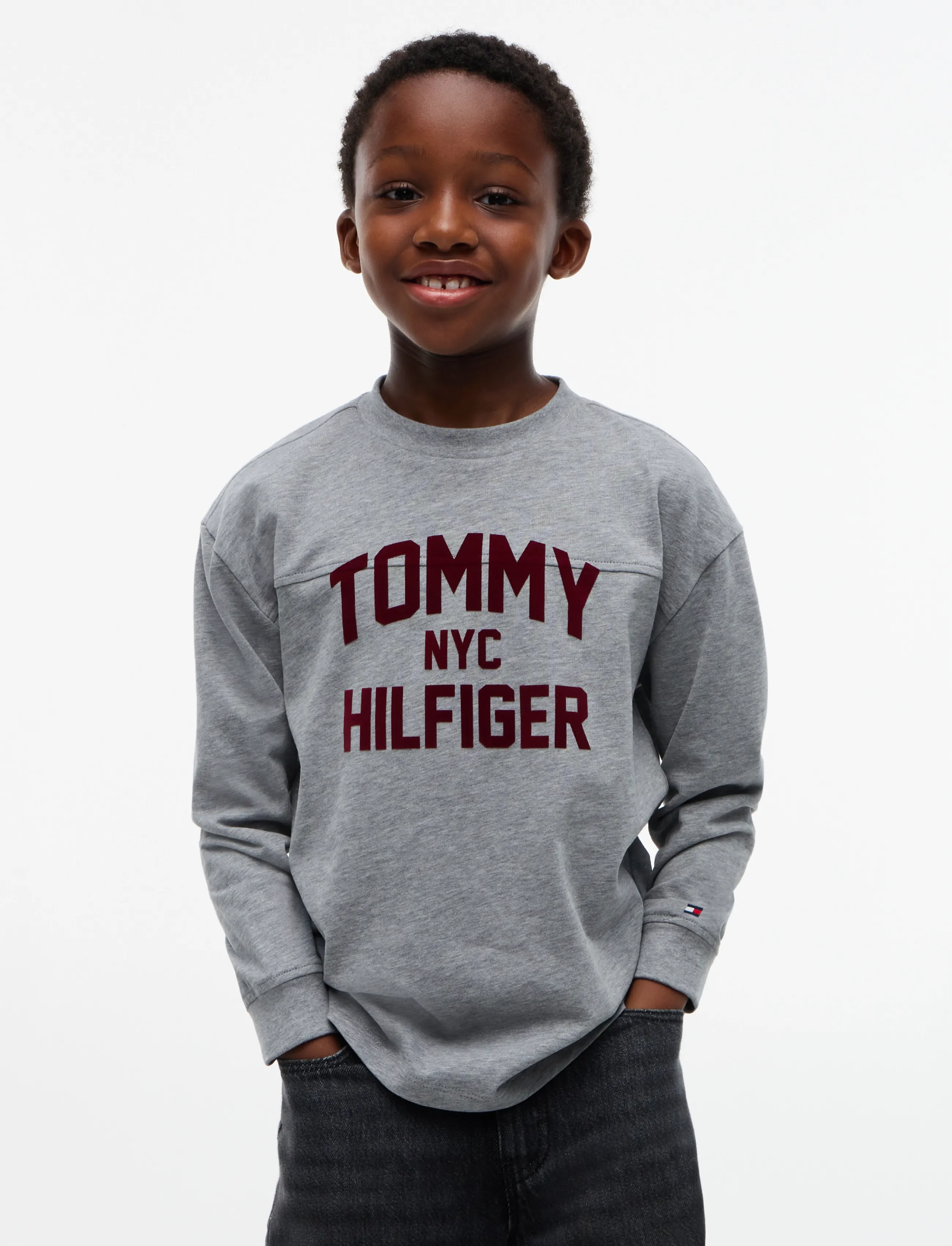 Tommy Hilfiger BRAND LOVE LS - Sweatshirts - MEDIUM GREY HEATHER / grey