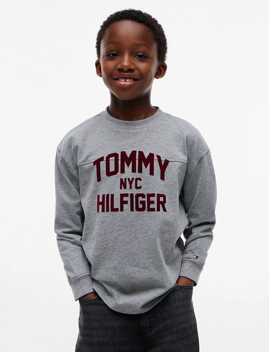 Tommy Hilfiger - BRAND LOVE LS - sweatshirts - medium grey heather - 0