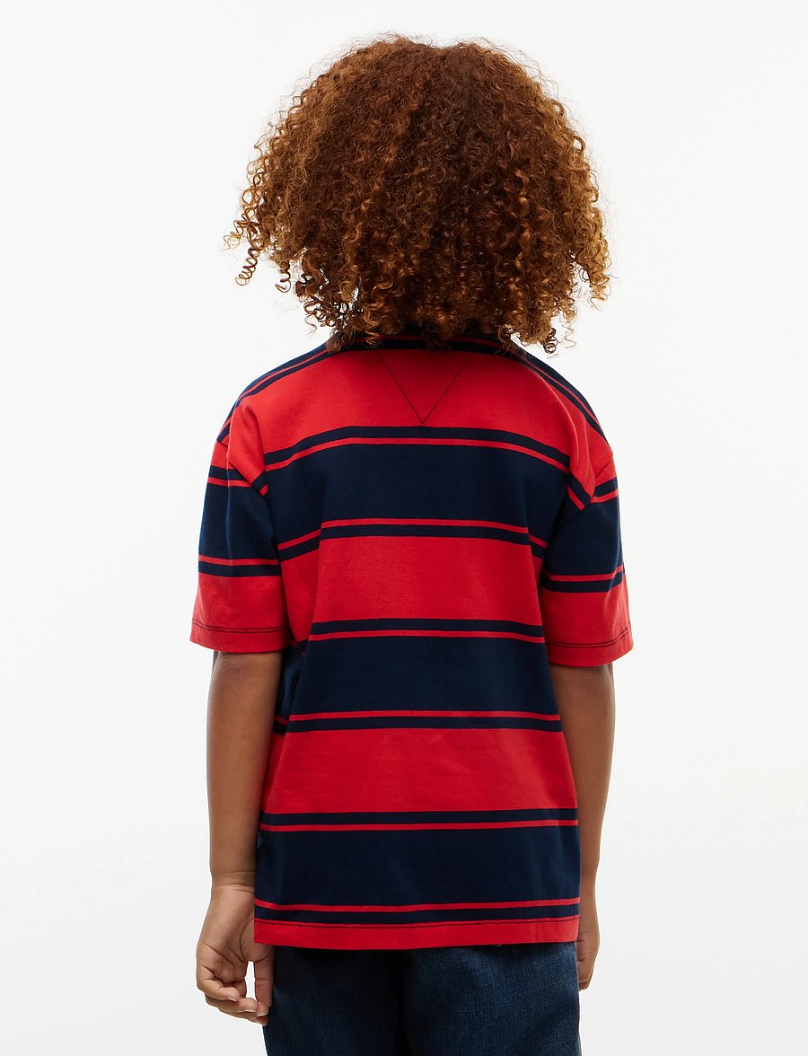 Tommy Hilfiger - ESSENTIAL STRIPE TEE SS - lühikeste varrukatega t-särgid - red glare - 2