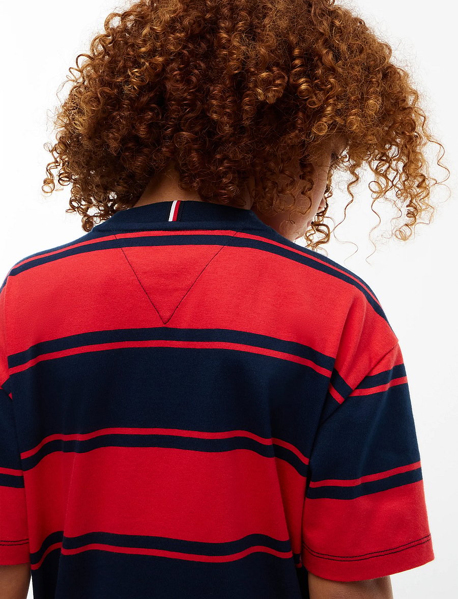 Tommy Hilfiger - ESSENTIAL STRIPE TEE SS - lühikeste varrukatega t-särgid - red glare - 3