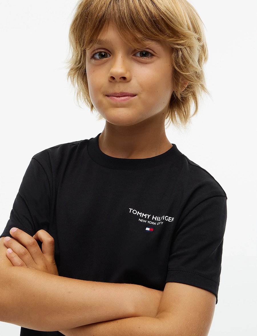 Tommy Hilfiger - ESSENTIAL LOGO TEE SS - kurzärmelige - black - 3