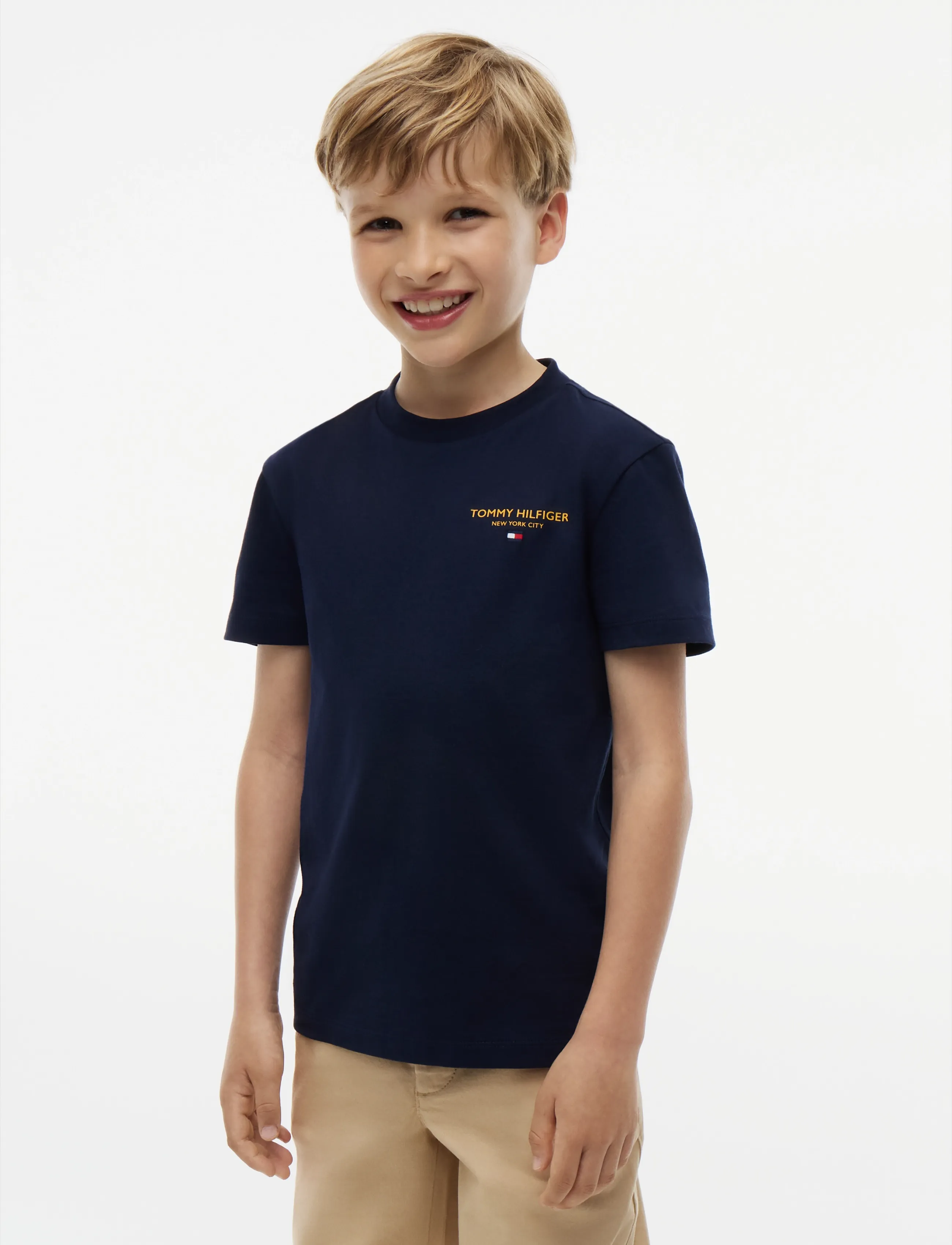 Tommy Hilfiger Essential Logo Tee Ss, 152, Navy, T-Shirts > Kortærmede, Børn