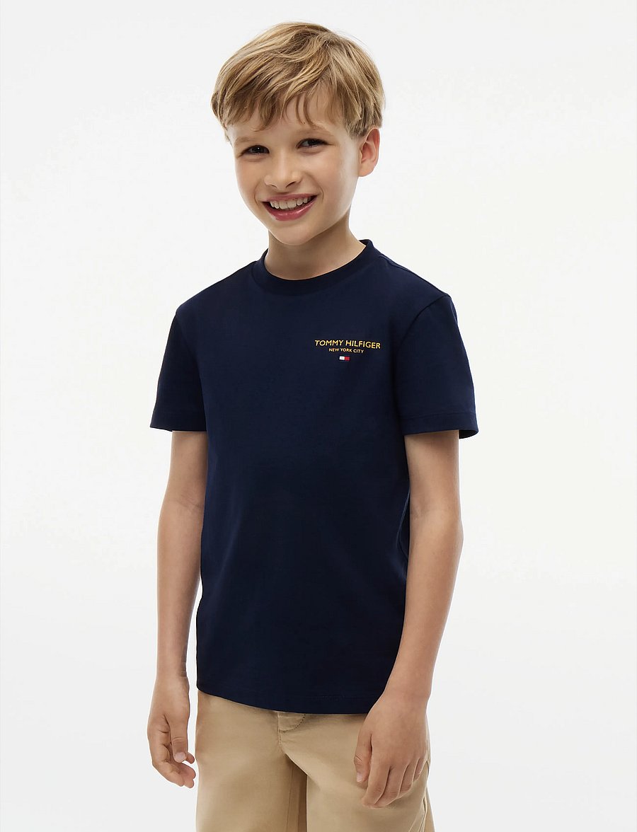 Tommy Hilfiger - ESSENTIAL LOGO TEE SS - lühikeste varrukatega t-särgid - dark blue - 0