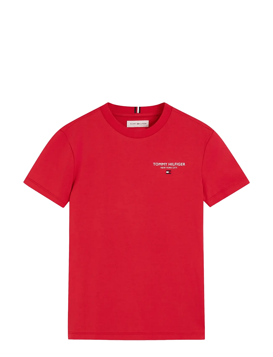 Tommy Hilfiger - ESSENTIAL LOGO TEE SS - kurzärmelige - red glare - 1