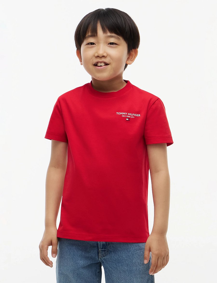 Tommy Hilfiger - ESSENTIAL LOGO TEE SS - kurzärmelige - red glare - 0