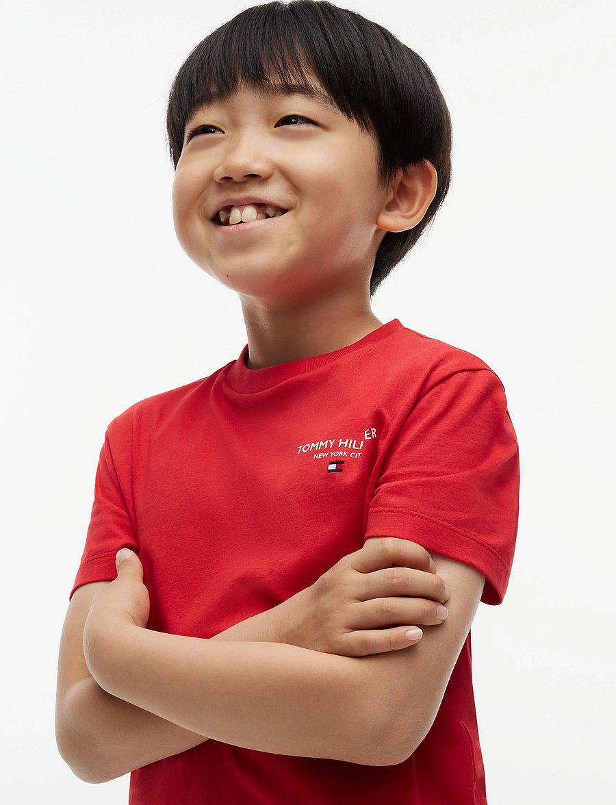 Tommy Hilfiger - ESSENTIAL LOGO TEE SS - kurzärmelige - red glare - 3