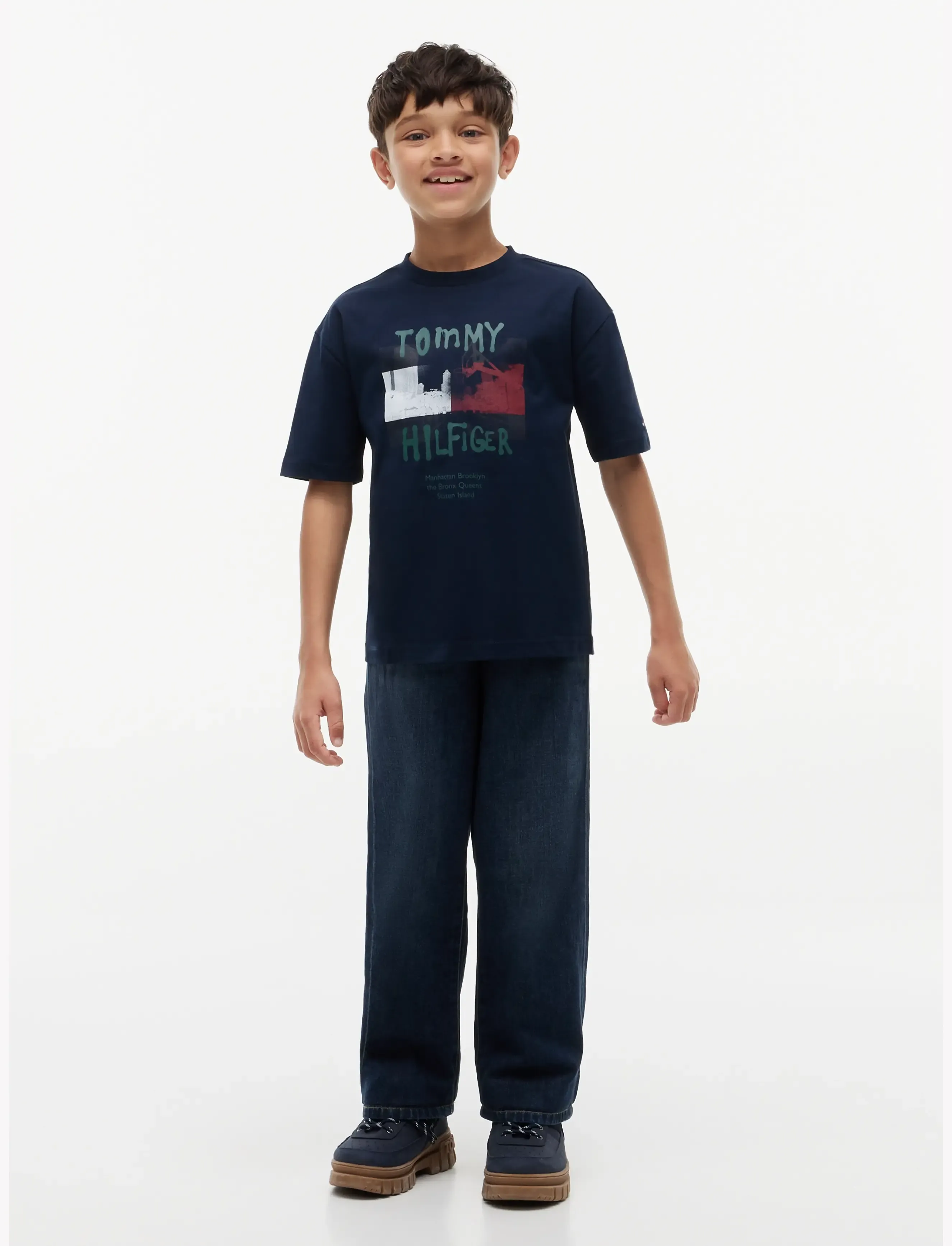 Tommy Hilfiger - FLAG GRAFITTI TEE SS - dark blue - 4