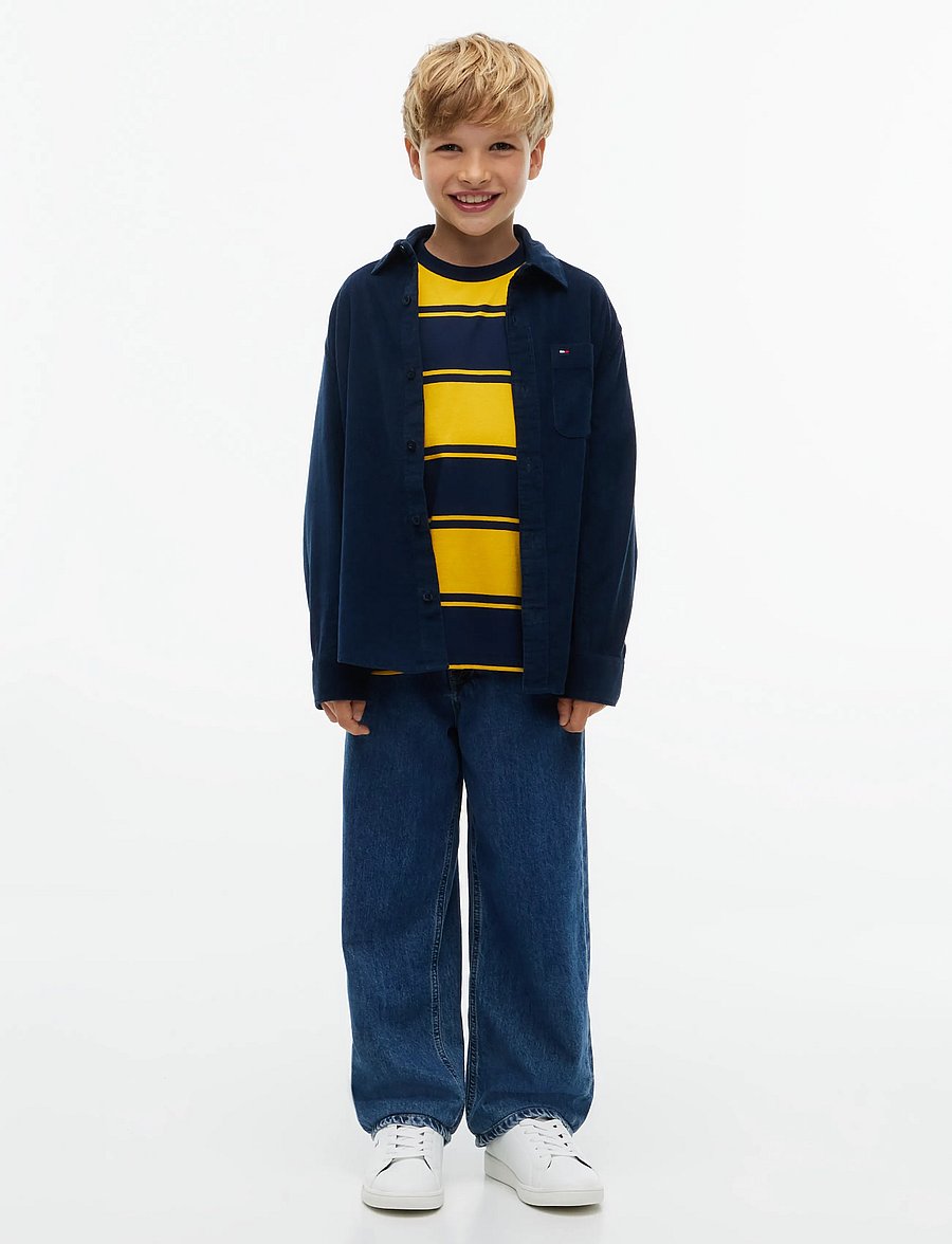 Tommy Hilfiger - CORD SHIRT - langärmlige hemden - dark blue - 4