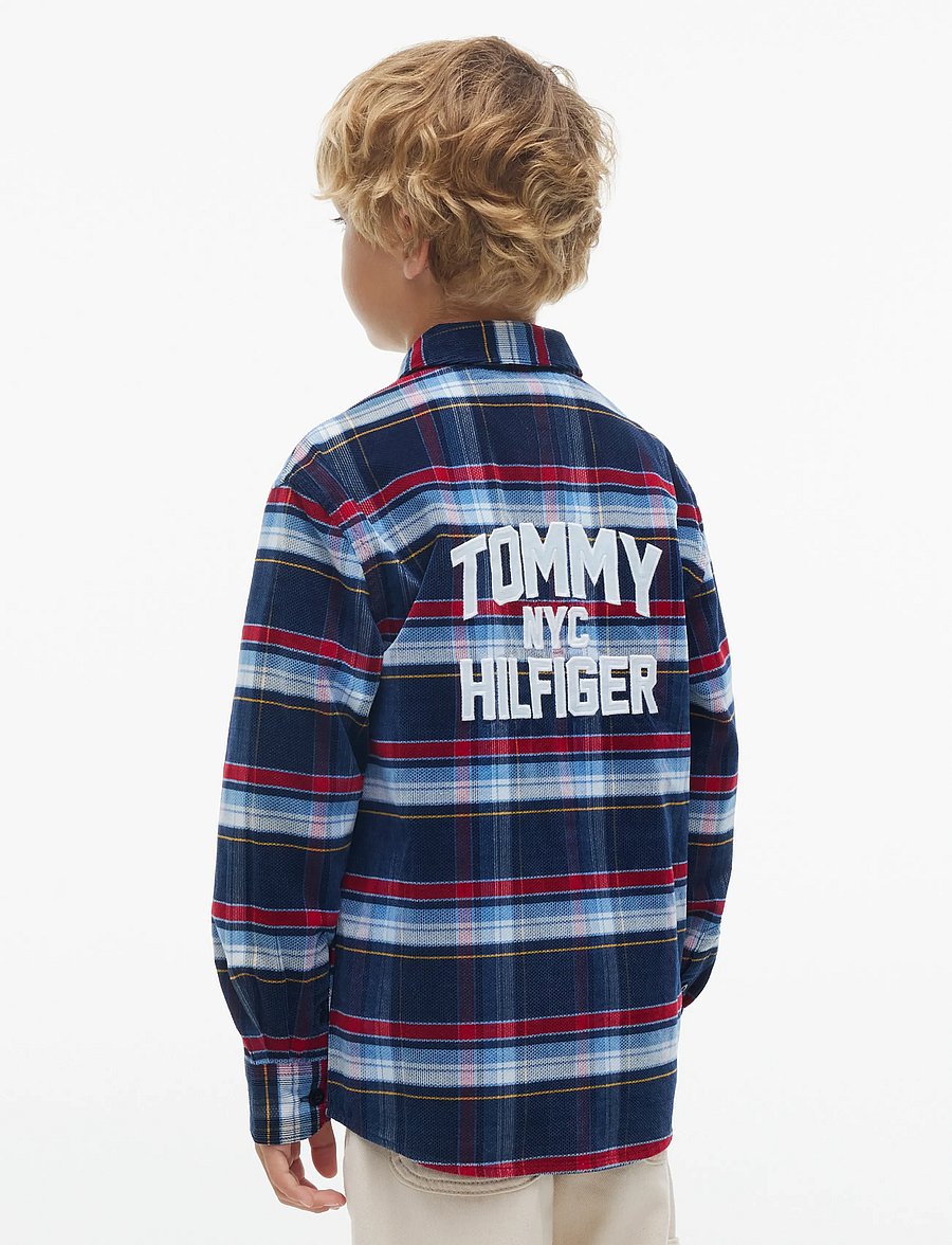 Tommy Hilfiger - CORDUROY CHECK GRAPHIC SHIRT - langärmlige hemden - blue check 03 - 2