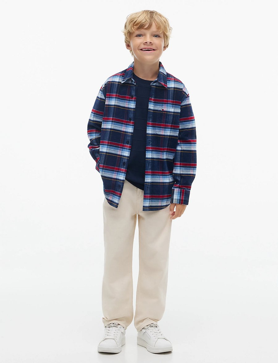 Tommy Hilfiger - CORDUROY CHECK GRAPHIC SHIRT - langärmlige hemden - blue check 03 - 4