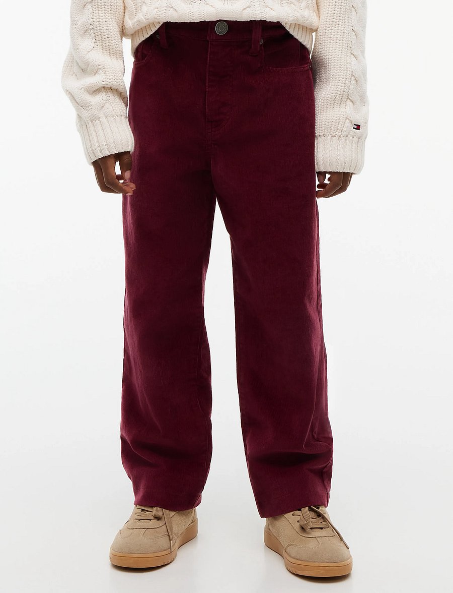 Tommy Hilfiger - RELAXED FIT CORD PANT - byxor - burgundy - 0