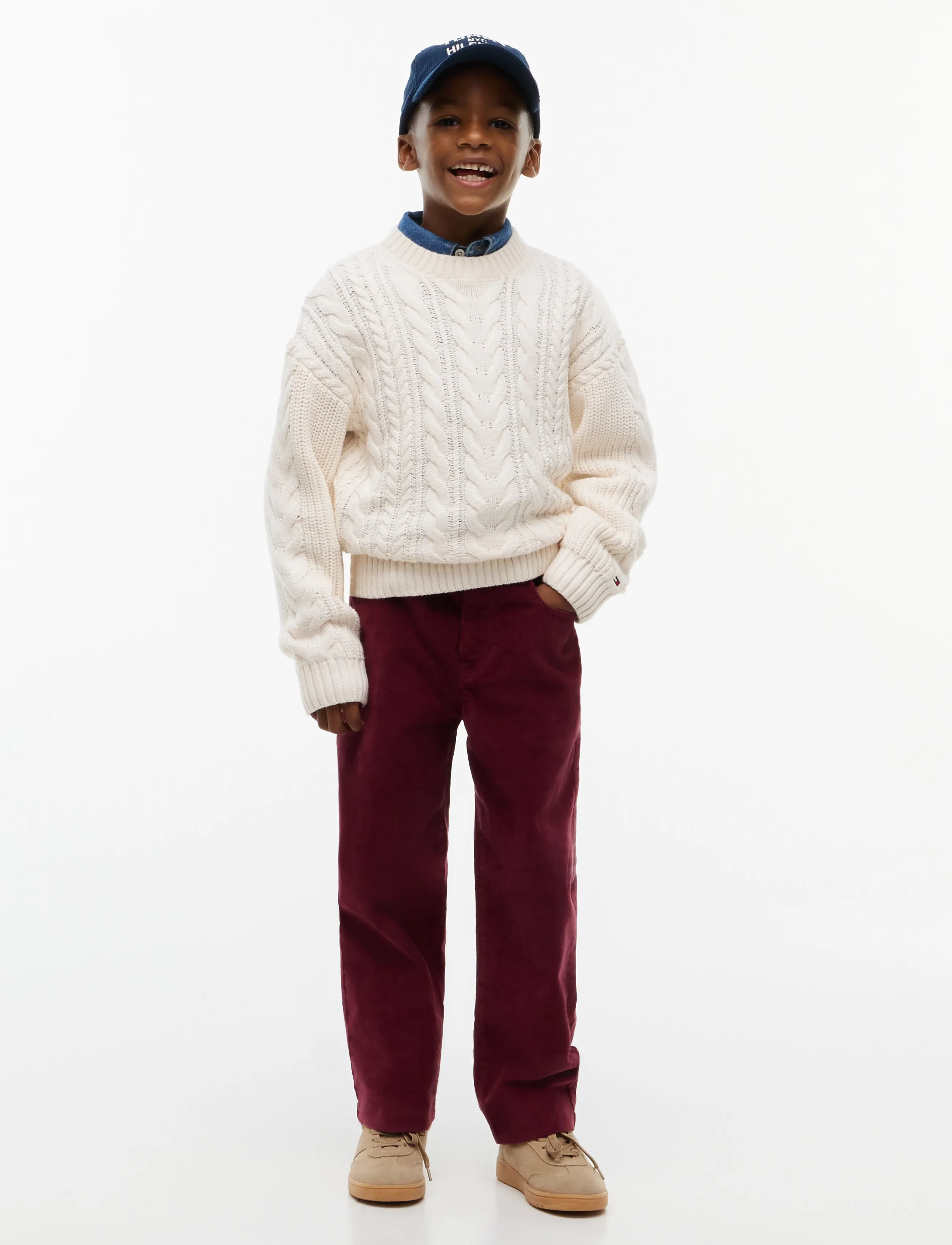 Tommy Hilfiger - RELAXED FIT CORD PANT - burgundy - 3