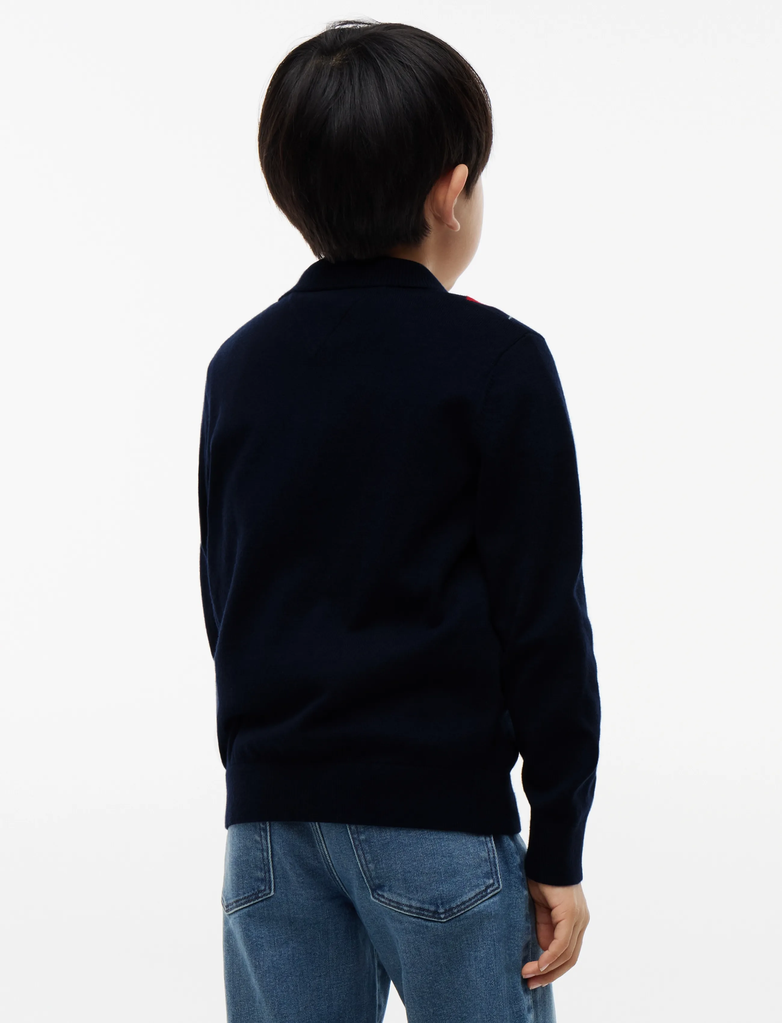 Tommy Hilfiger - KNITTED POLO LS - džemprid - dark blue   red argyle - 2