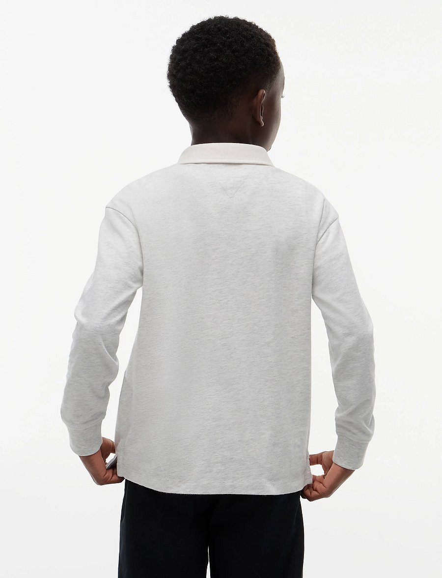 Tommy Hilfiger - TH RUGBY POLO LS - pikkade varrukatega polod - light grey heather - 2