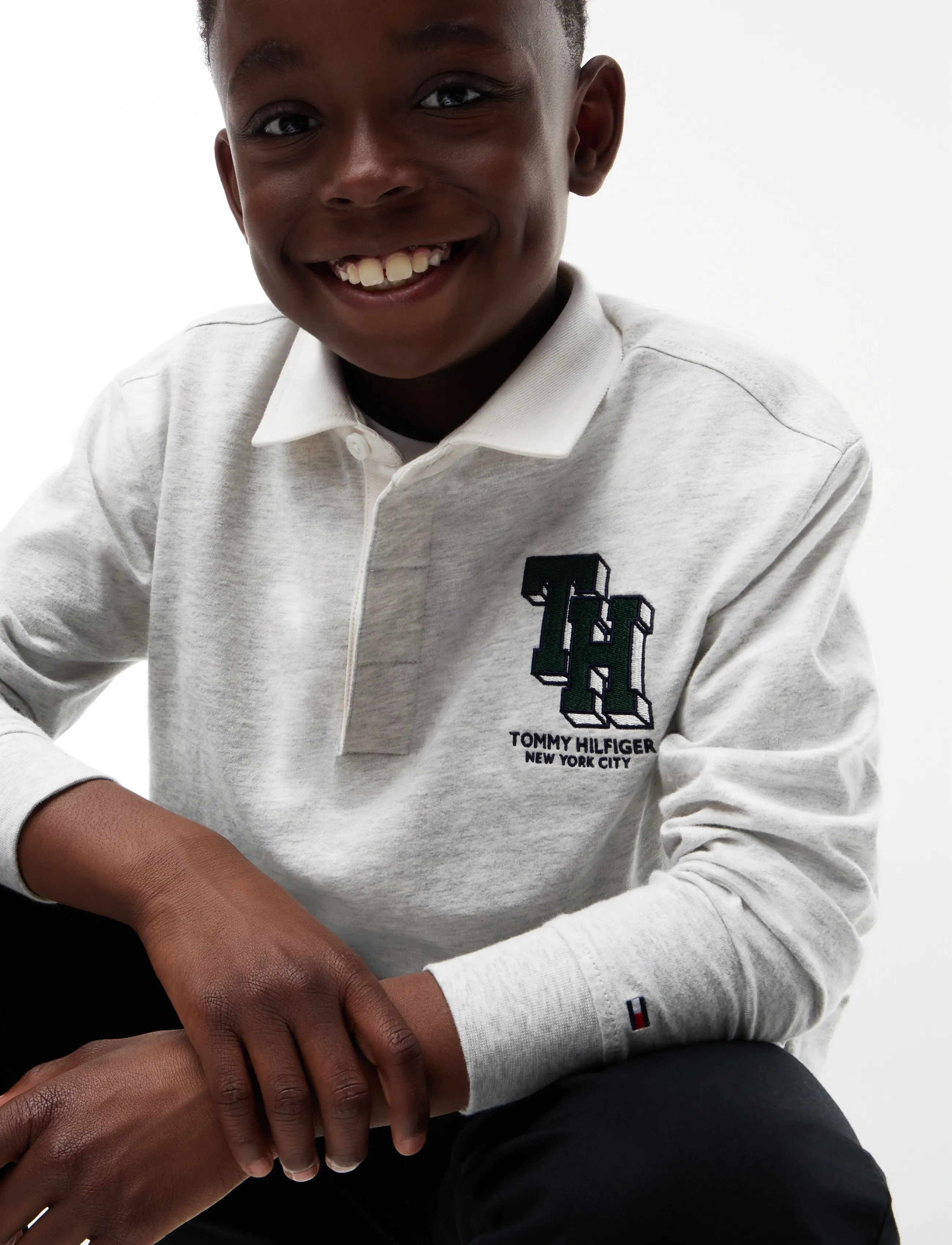 Tommy Hilfiger - TH RUGBY POLO LS - pikkade varrukatega polod - light grey heather - 3